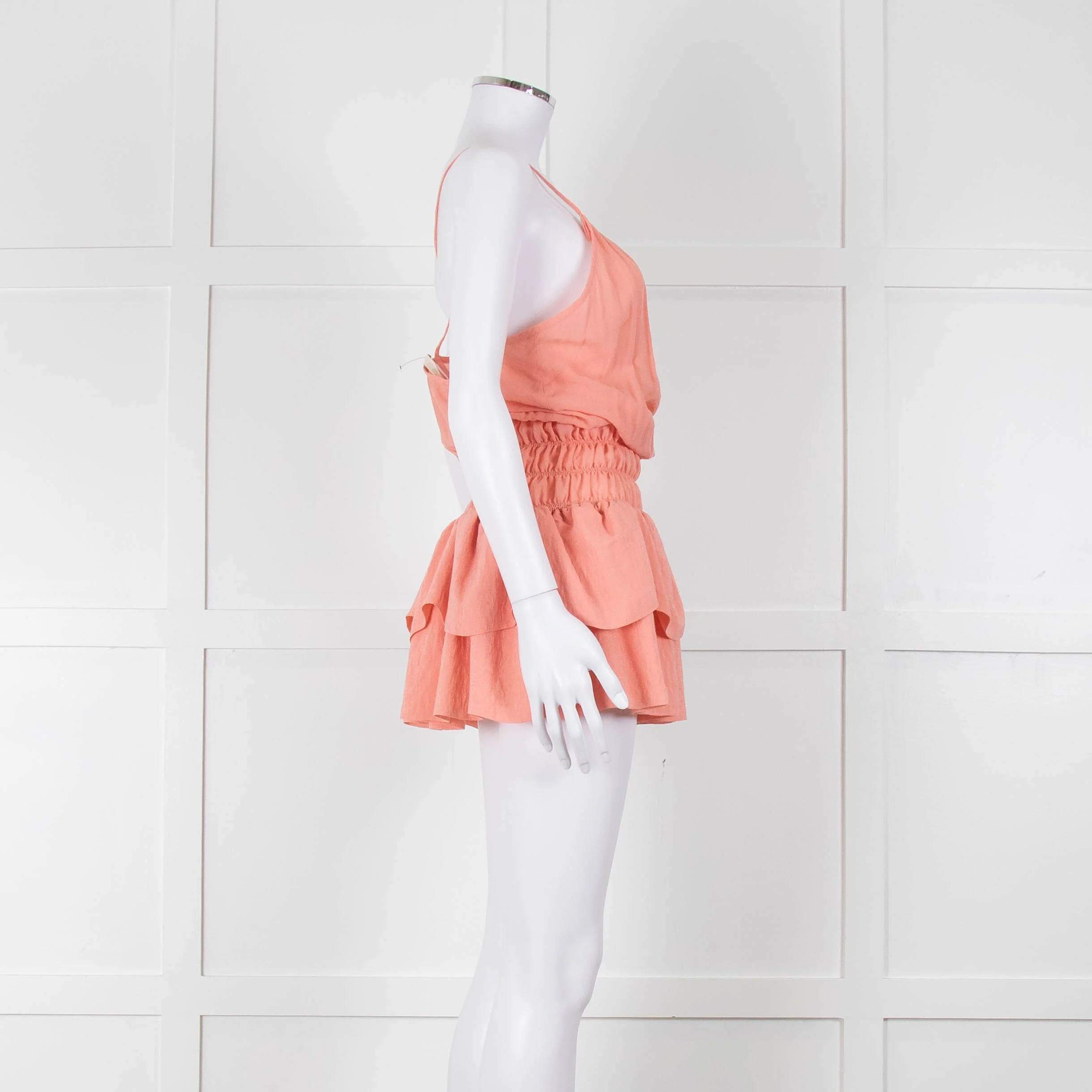 Maje Peach Sleeveless Mini Sun Dress - Image 4