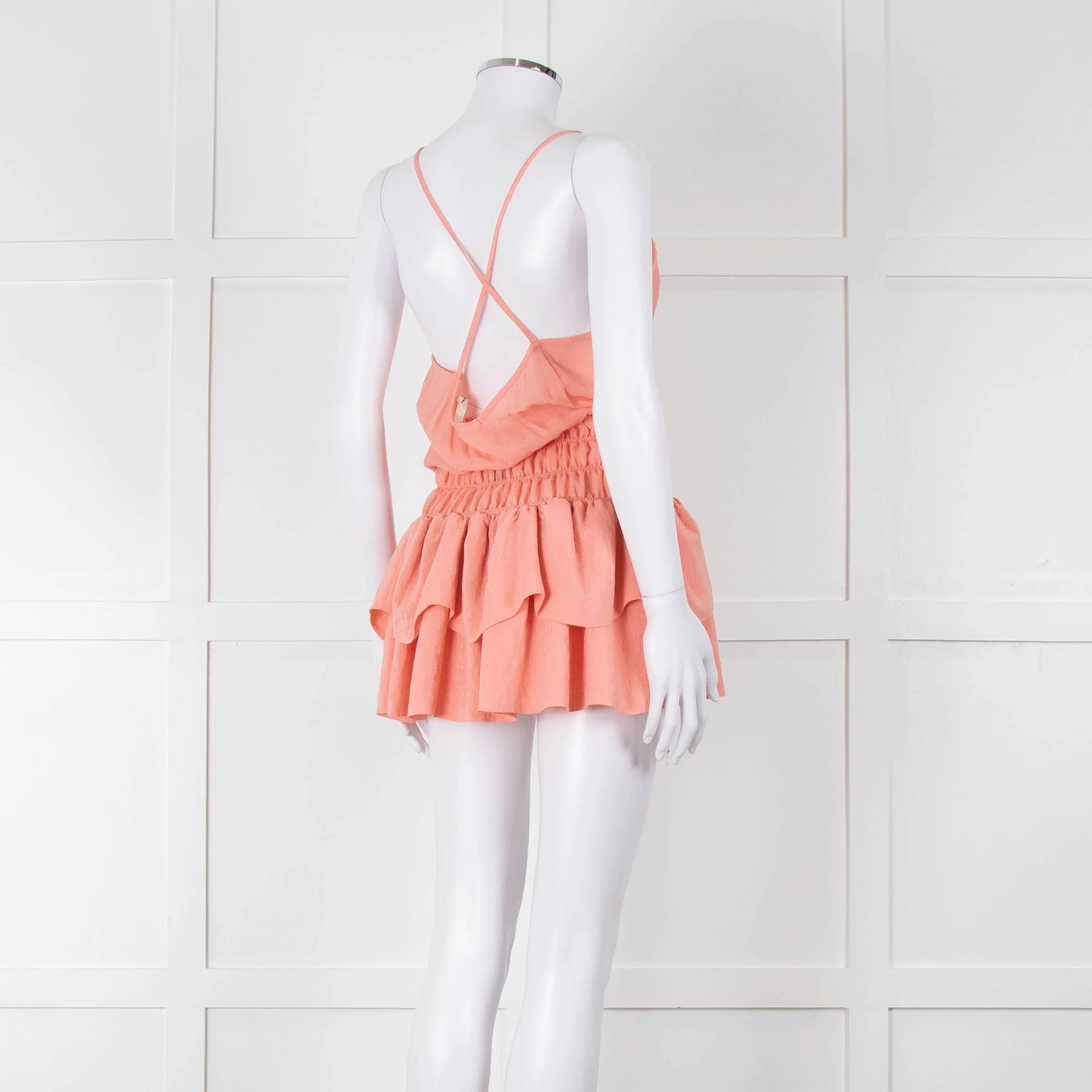 Maje Peach Sleeveless Mini Sun Dress - Image 5