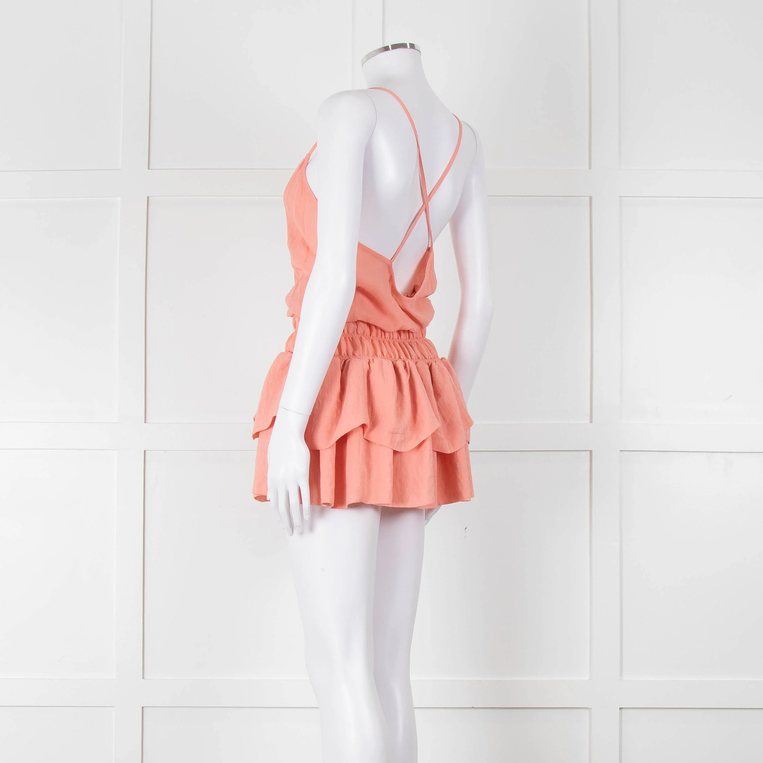 Maje Peach Sleeveless Mini Sun Dress - Image 7