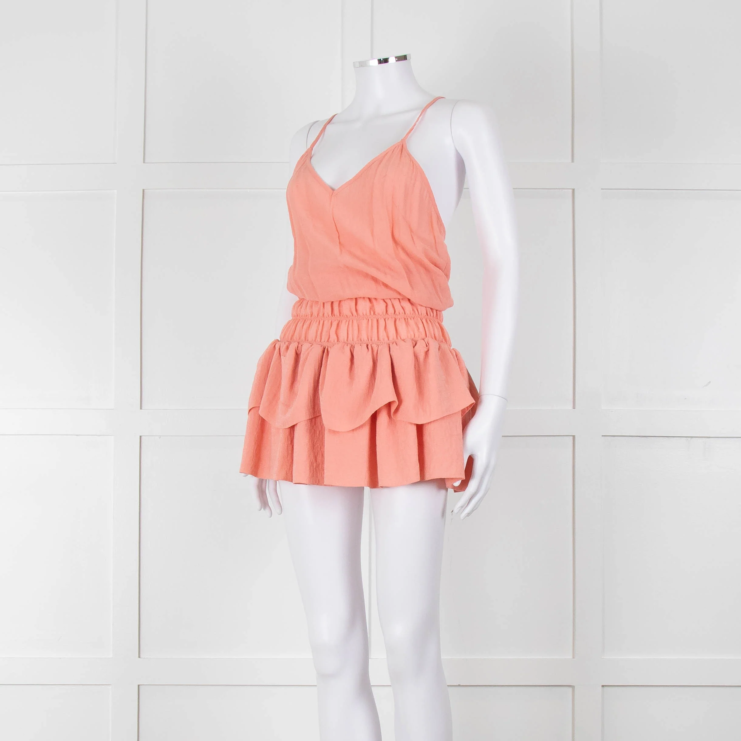 Maje Peach Sleeveless Mini Sun Dress - Image 9