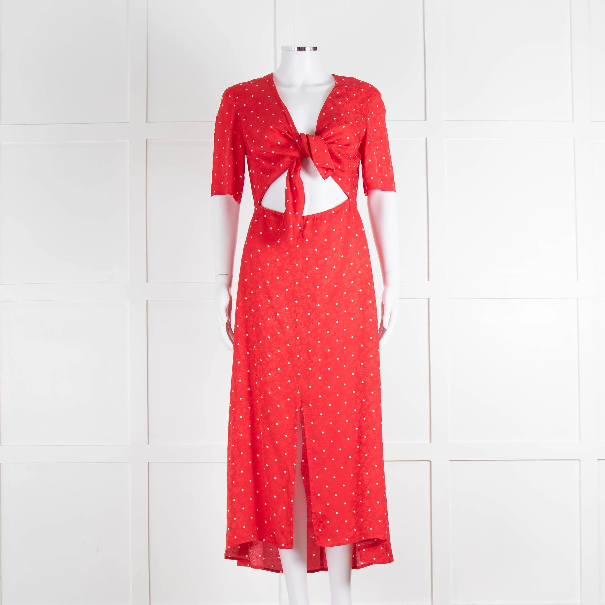 Maje Red Dress With White Spots