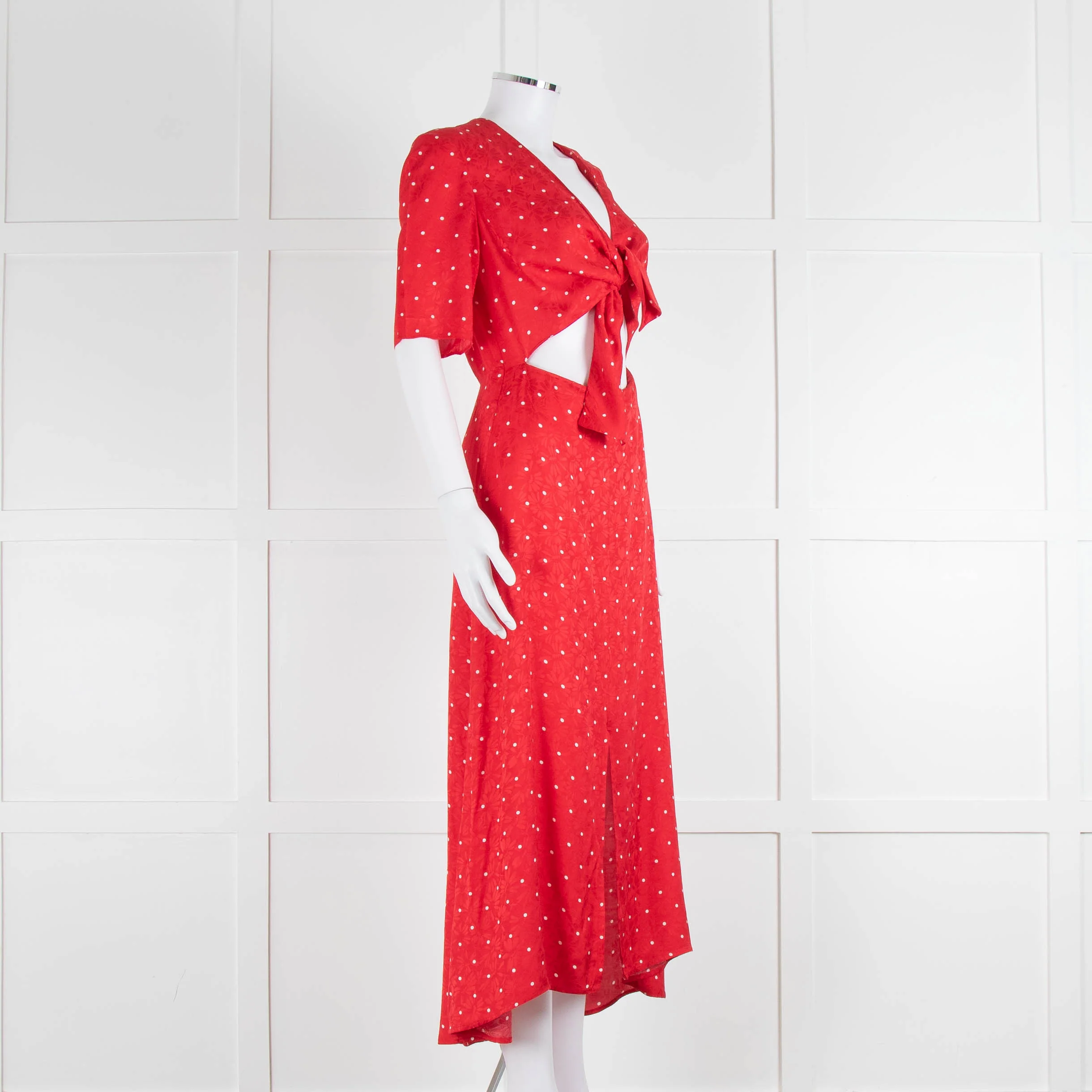 Maje Red Dress With White Spots - Image 2
