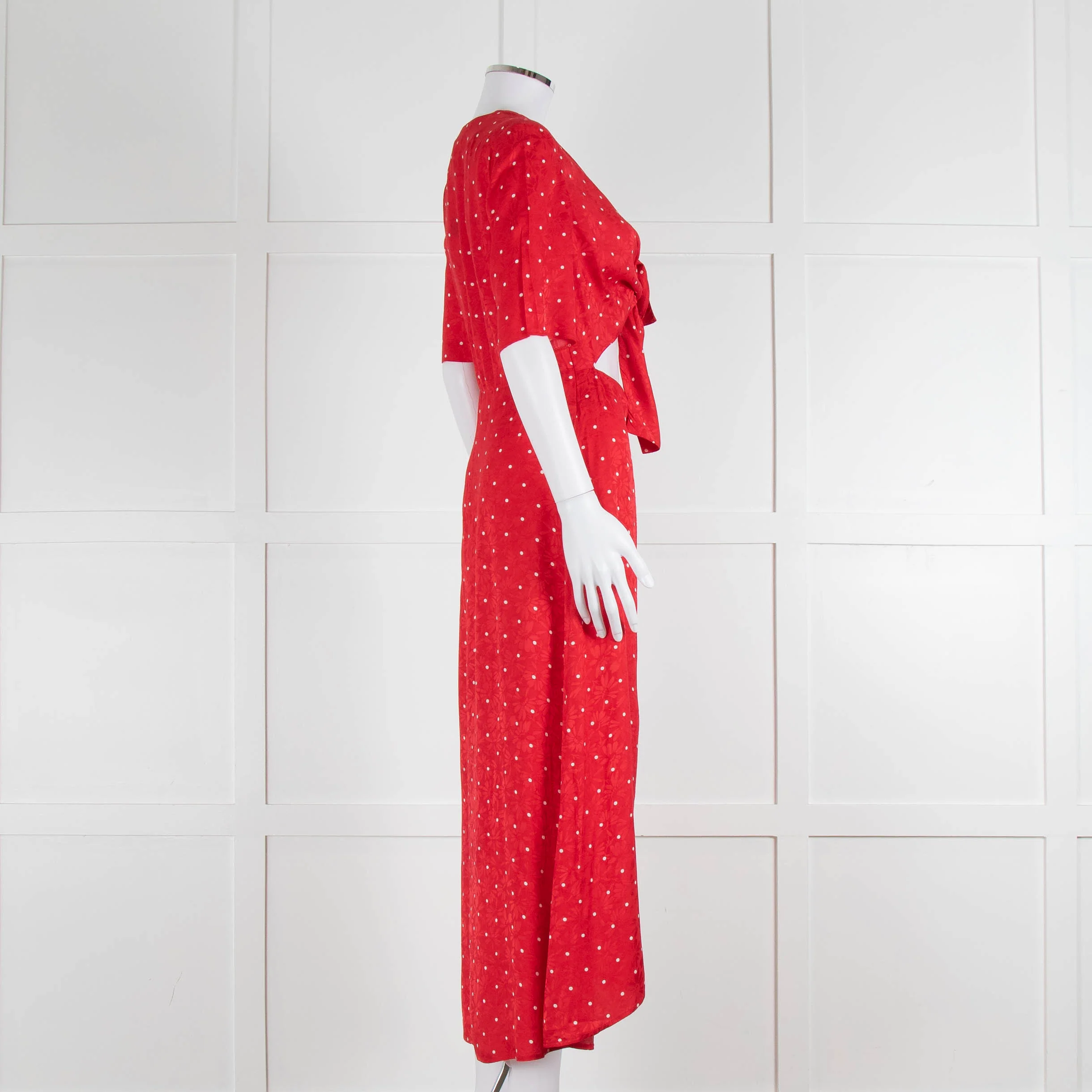Maje Red Dress With White Spots - Image 3