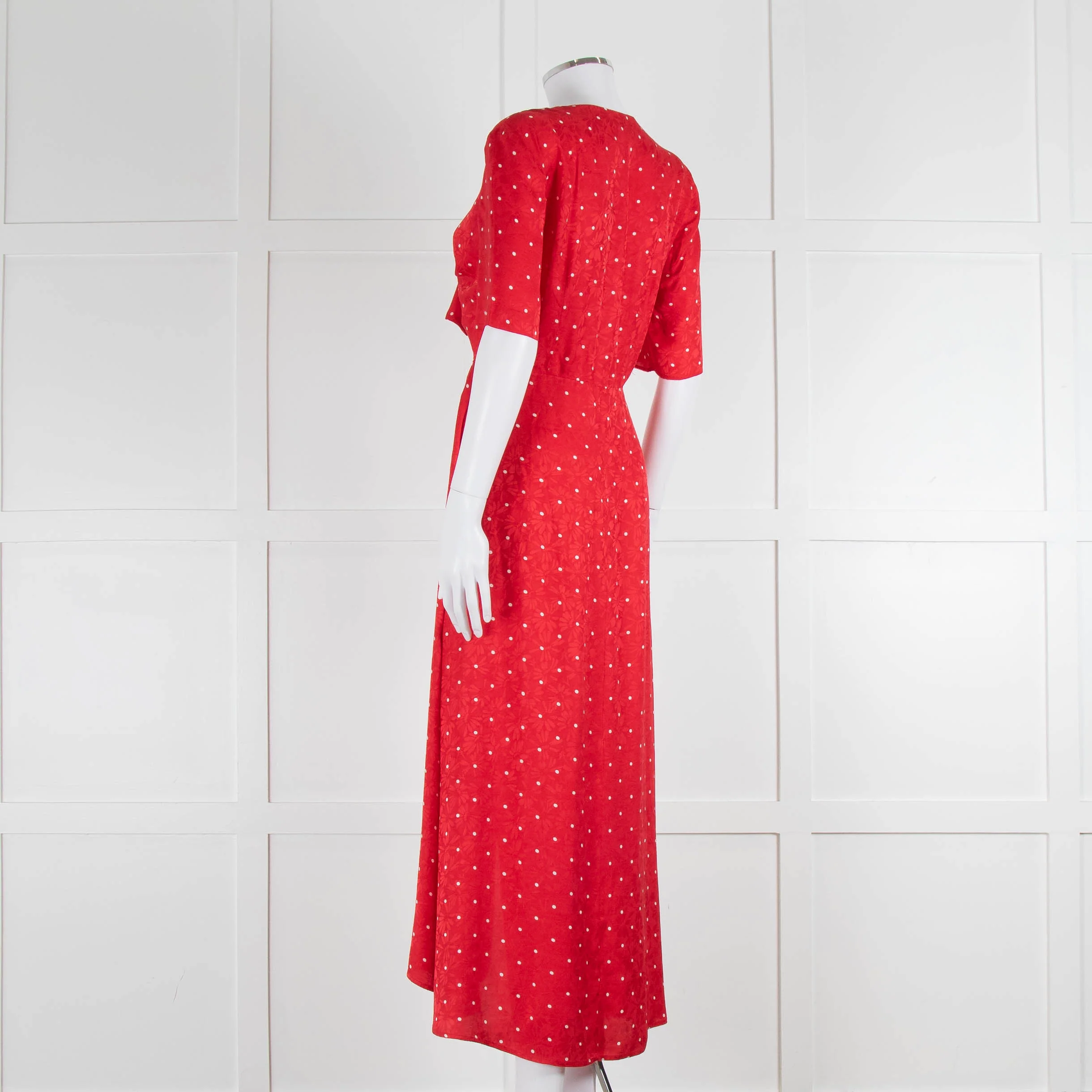 Maje Red Dress With White Spots - Image 6