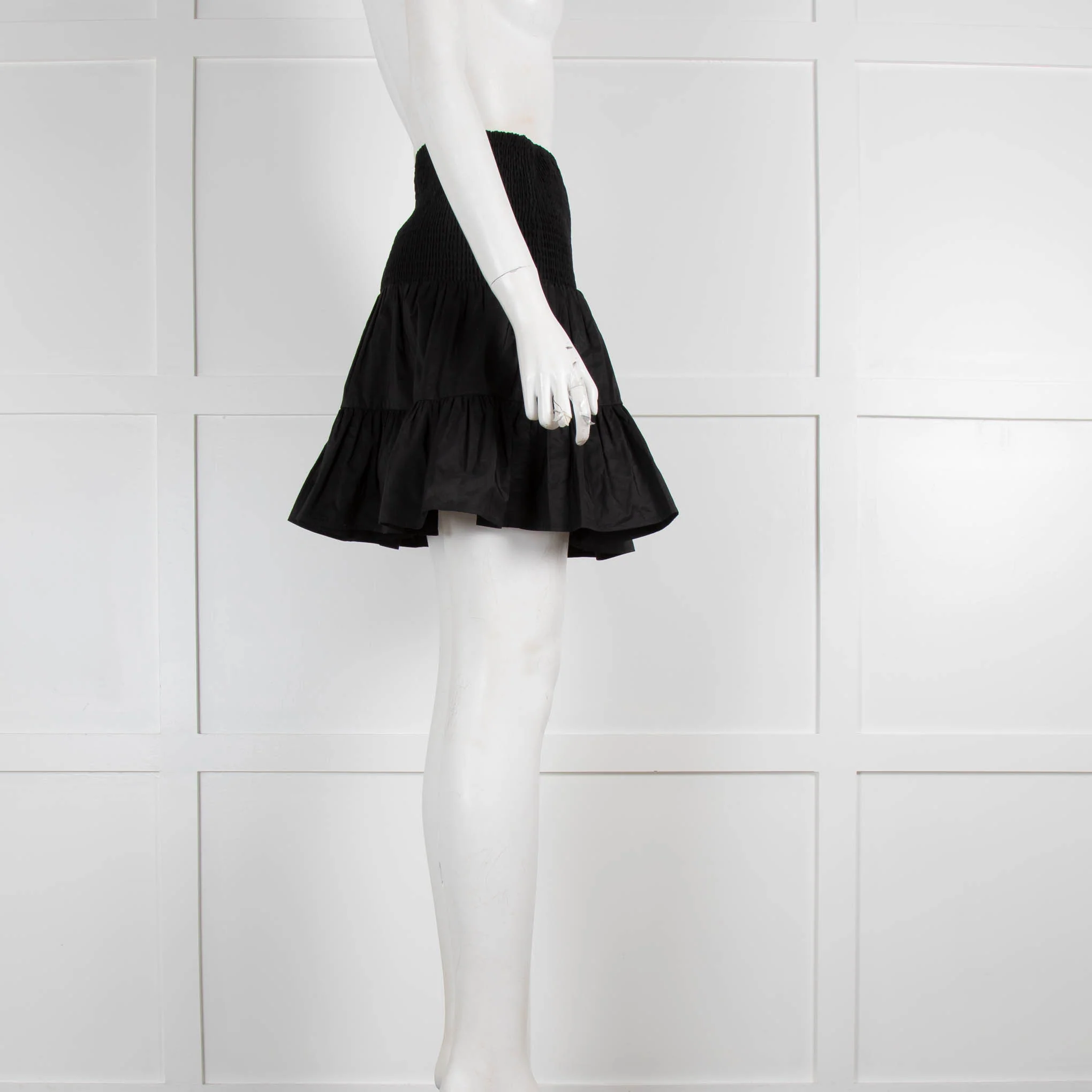 Maje Smocked Black Mini Skirt - Image 2