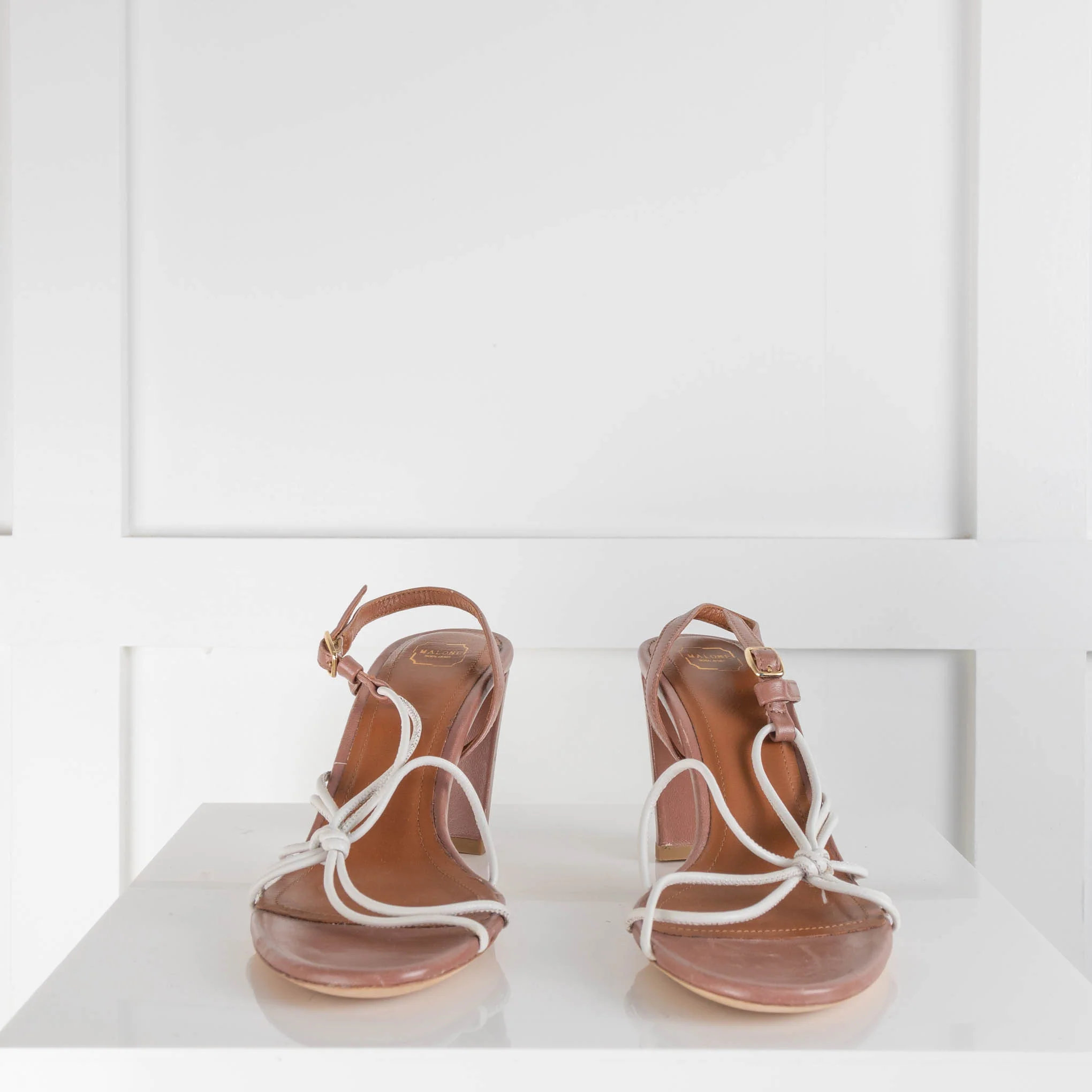 Malone Souliers Strappy Brown Slingback - Image 2