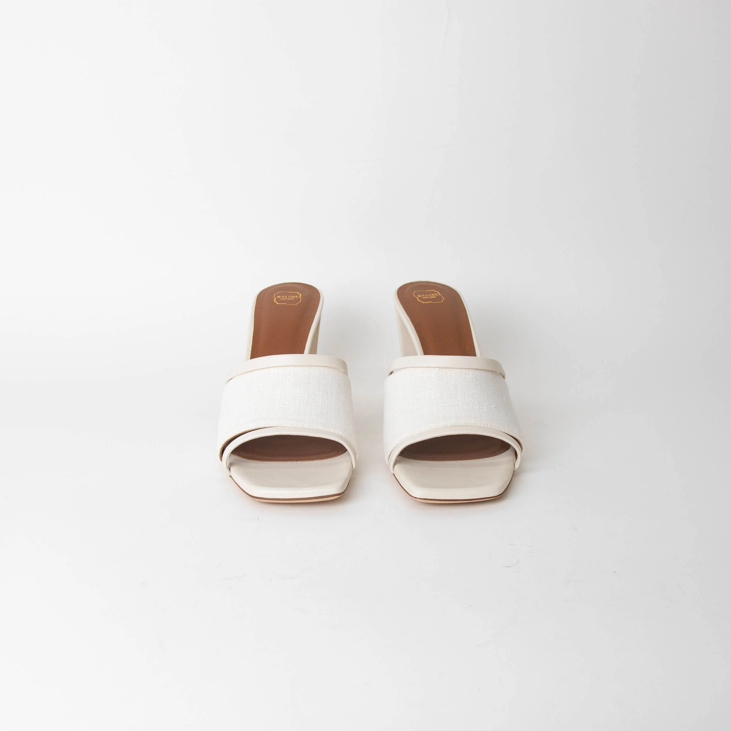Malone Souliers Demi White HIgh Sandals - Image 3