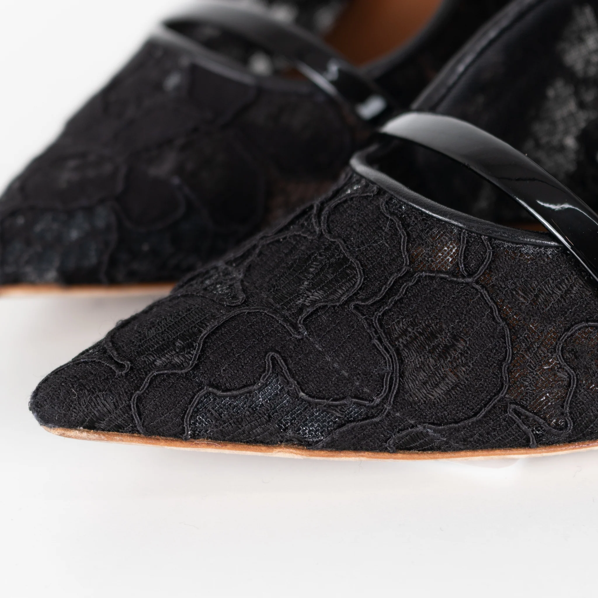 Malone Souliers Maureen Black Lace Heeled Mules - Image 12