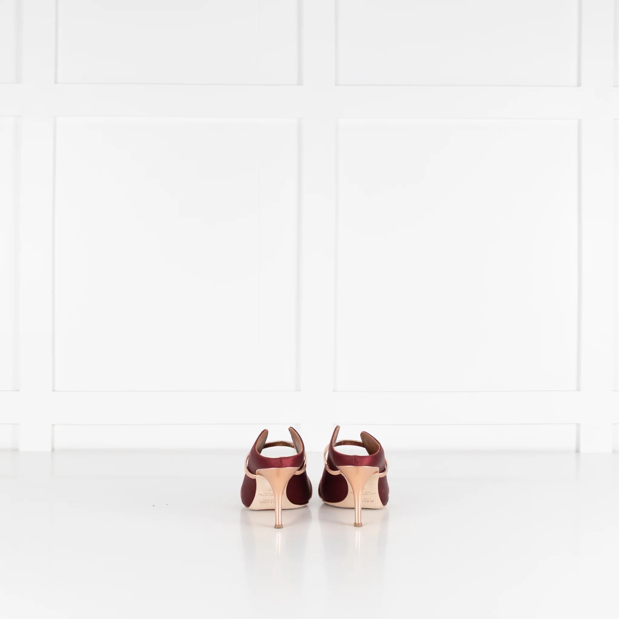 Malone Souliers Maureen Wine Satin Mules - Image 5