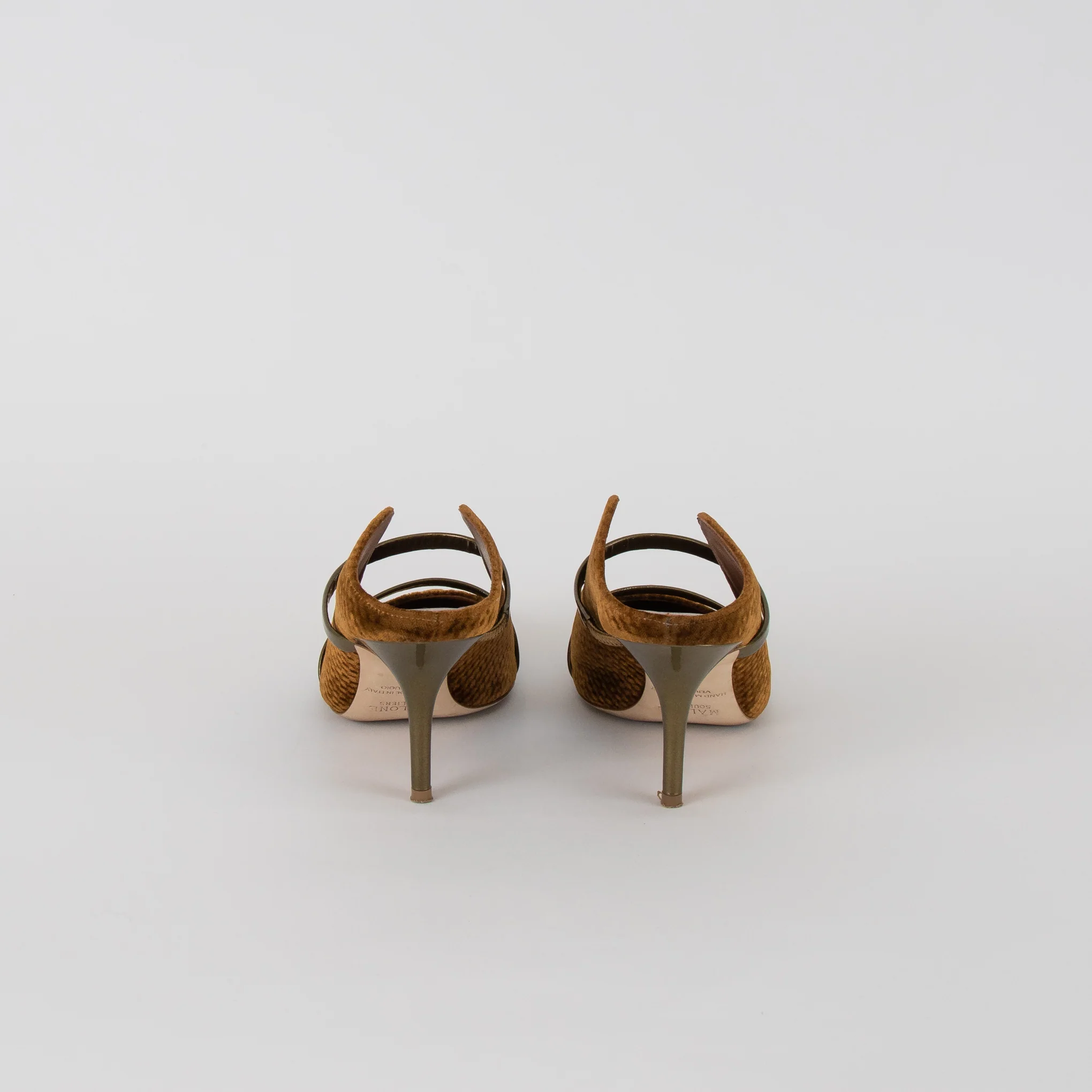 Malone Souliers Mustard And Gold Velvet Shoes - Image 4