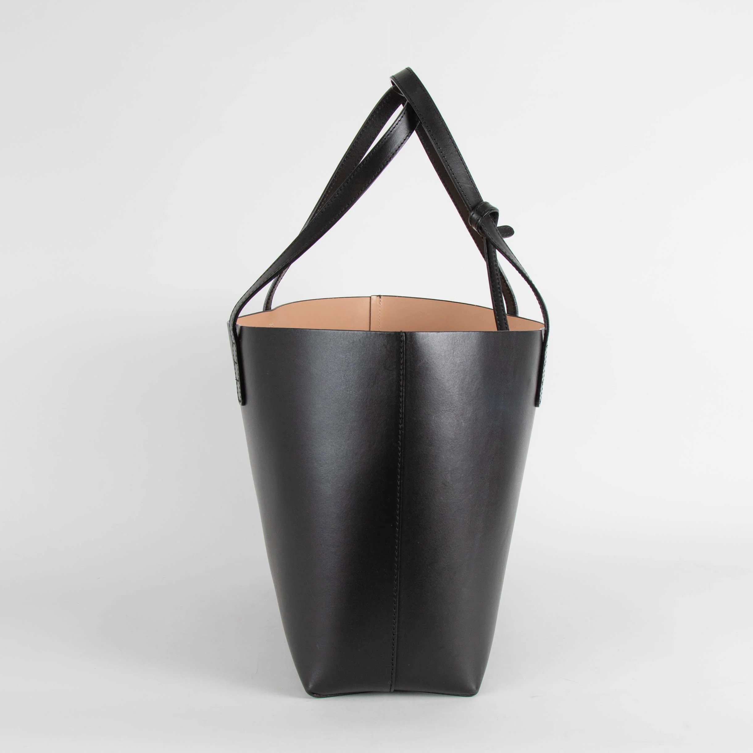 Mansur Gavriel Black Leather Small Tote Bag - Image 4