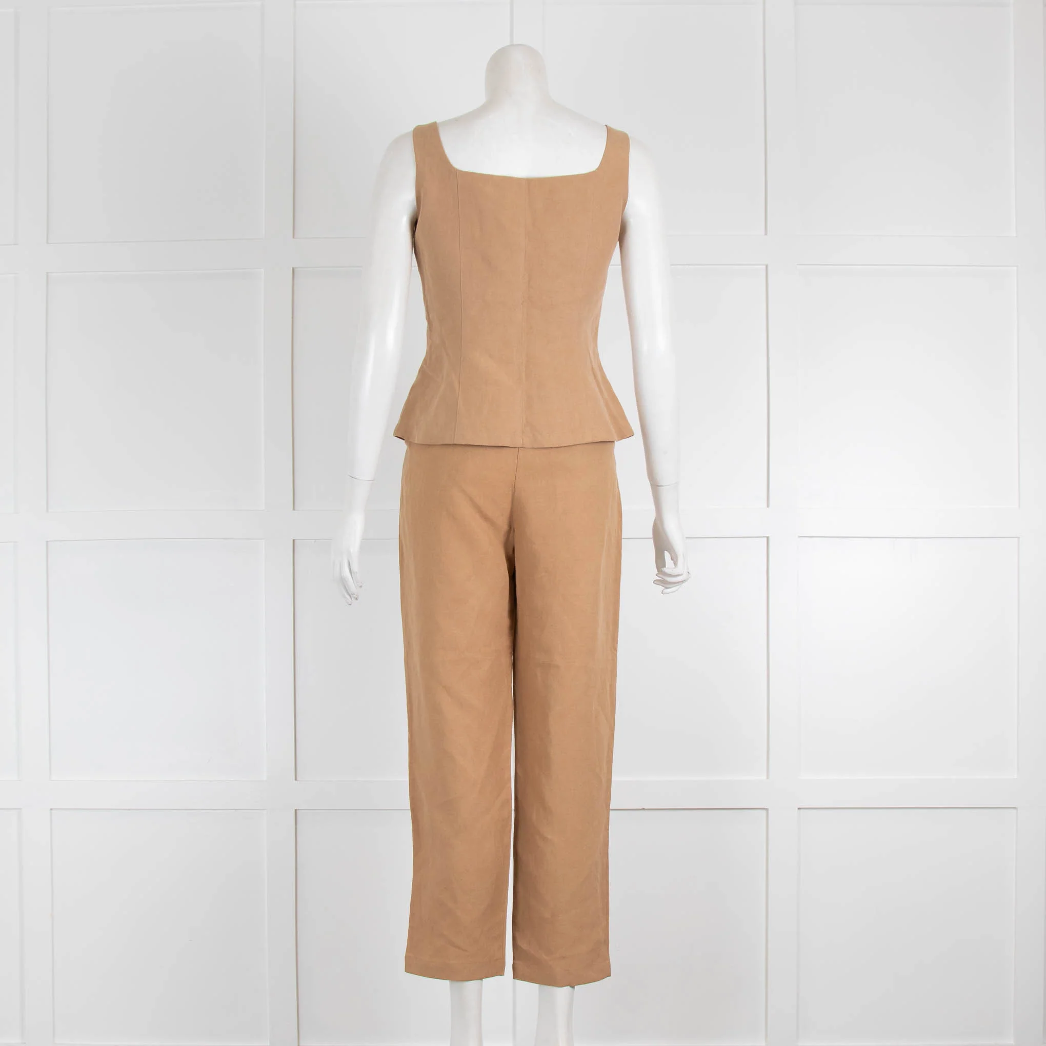 Mara Hoffman Beige Trousers and Sleeveless Waistcoat - Image 3