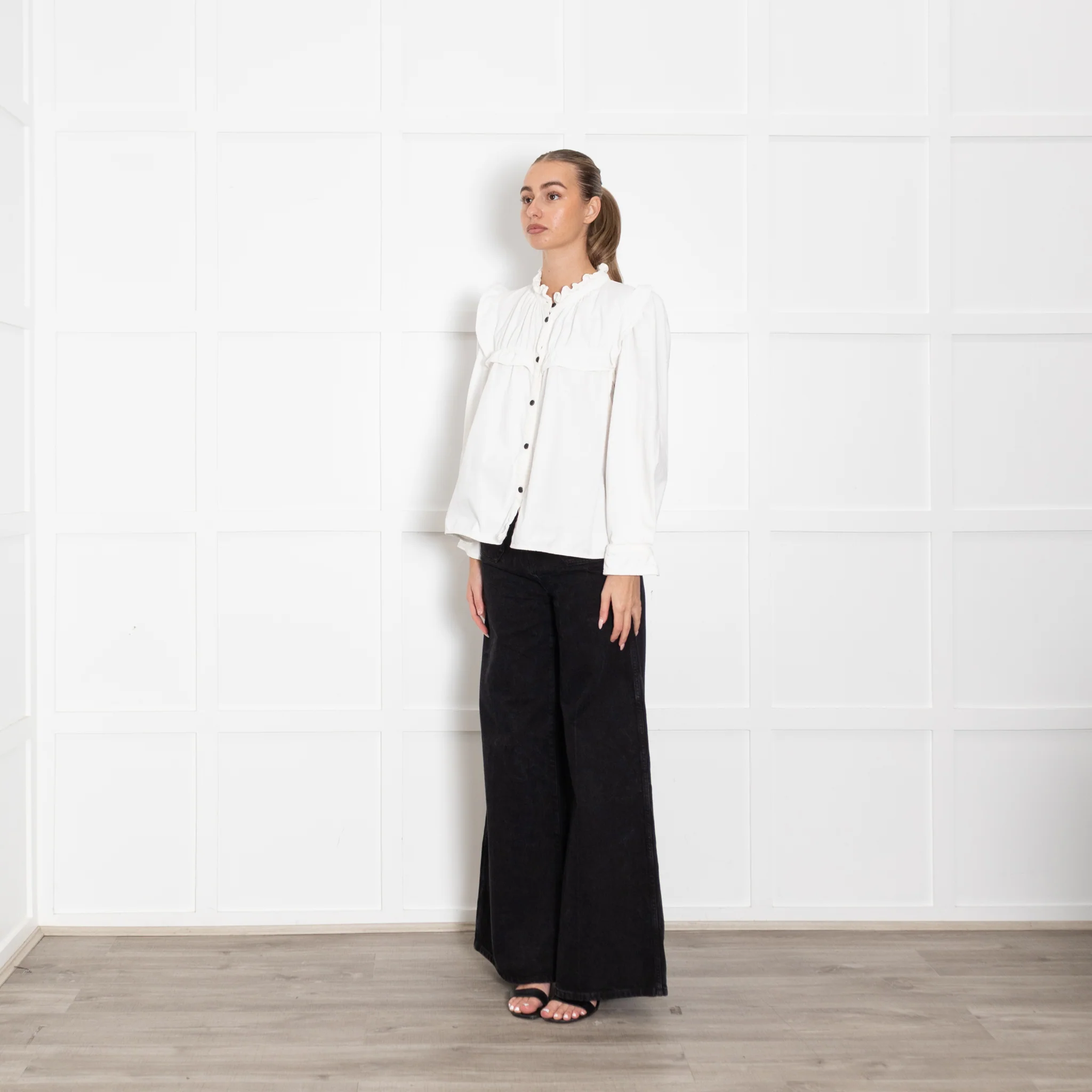 Marant Etoile Cream Idety Denim Shirt - Image 3