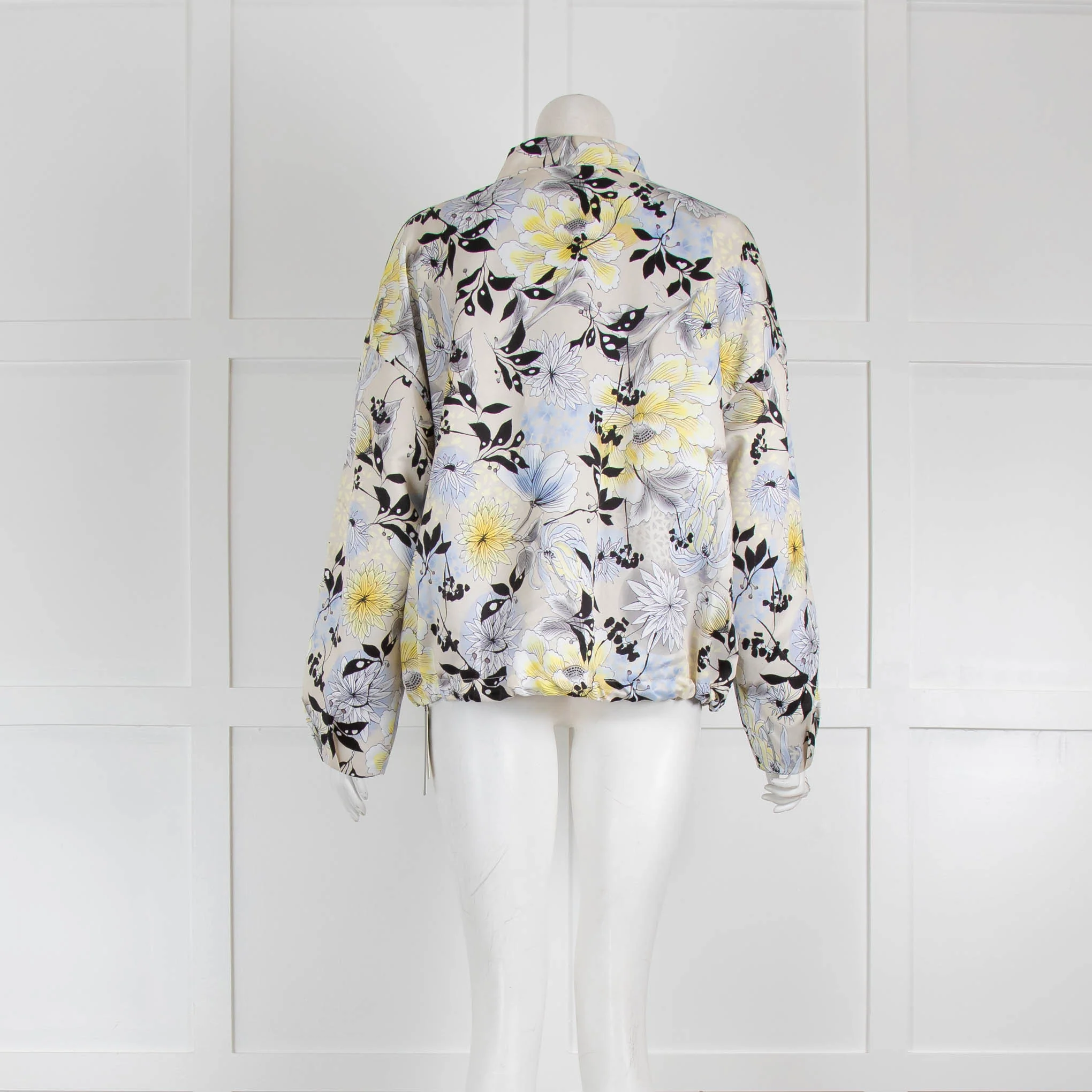 Marc Cain Blue, Grey Yellow Floral Bomber - Image 3
