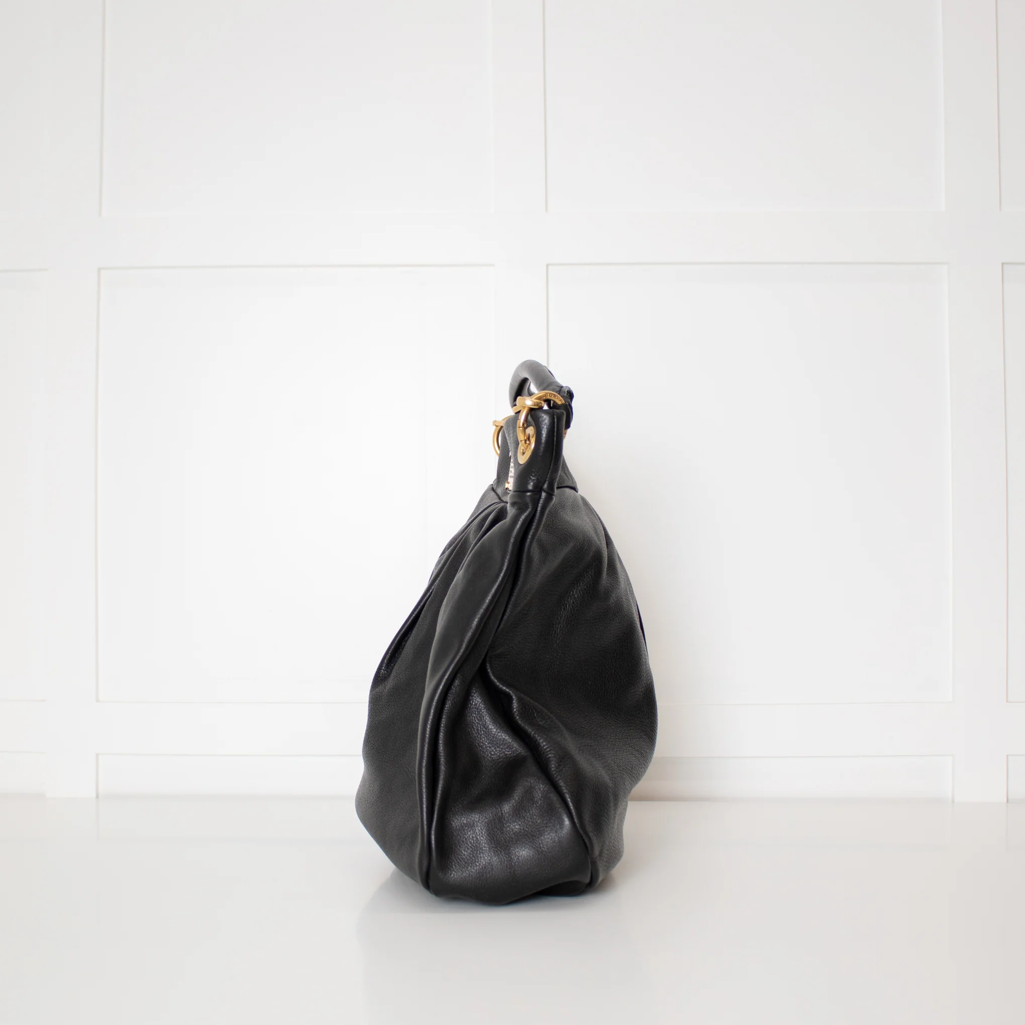 Marc By Marc Jacobs Black Grainy Leather Q Hillier Hobo Bag - Image 3