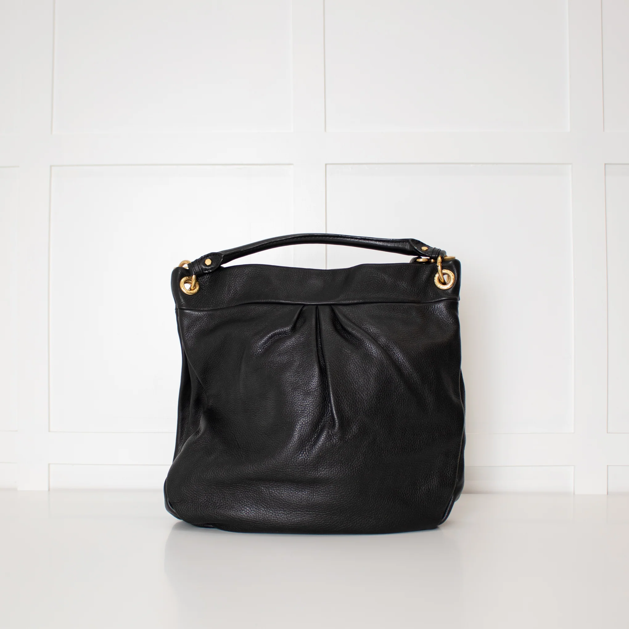 Marc By Marc Jacobs Black Grainy Leather Q Hillier Hobo Bag - Image 4