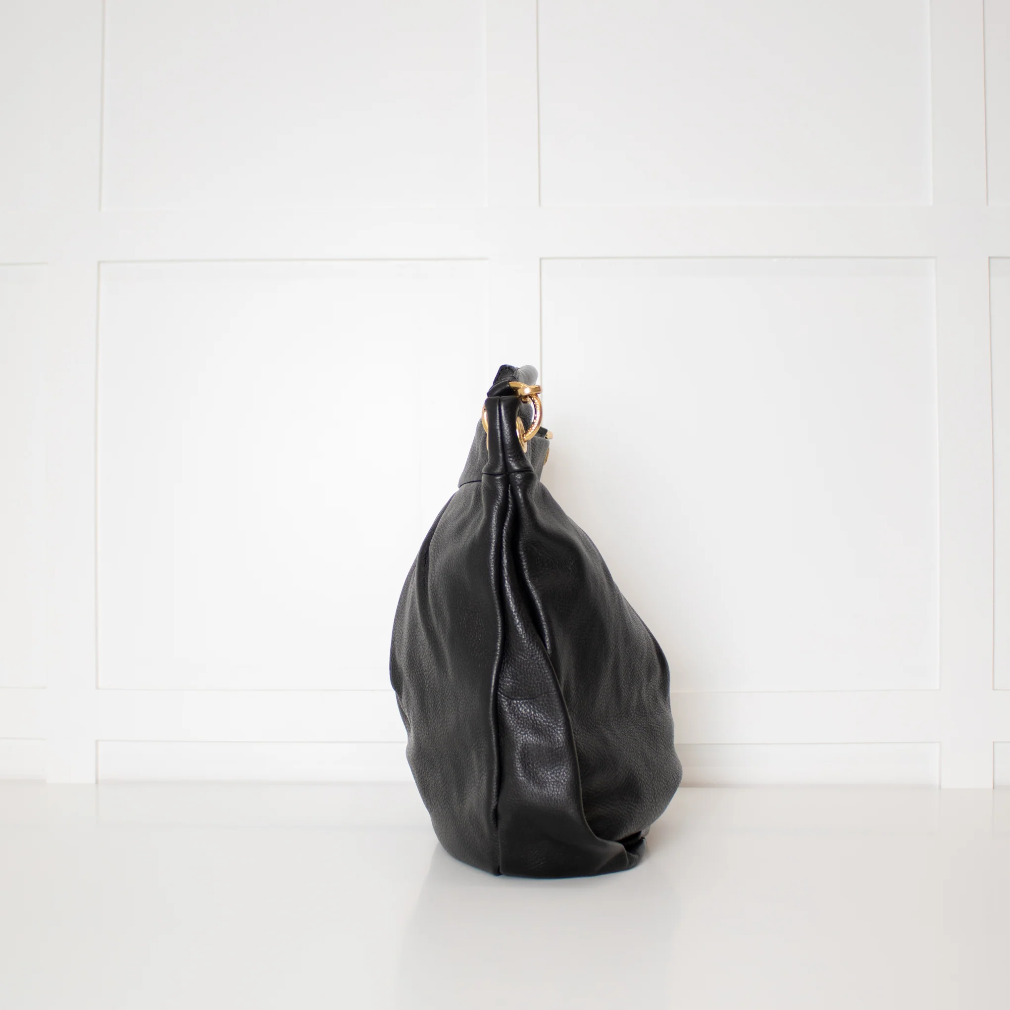 Marc By Marc Jacobs Black Grainy Leather Q Hillier Hobo Bag - Image 5