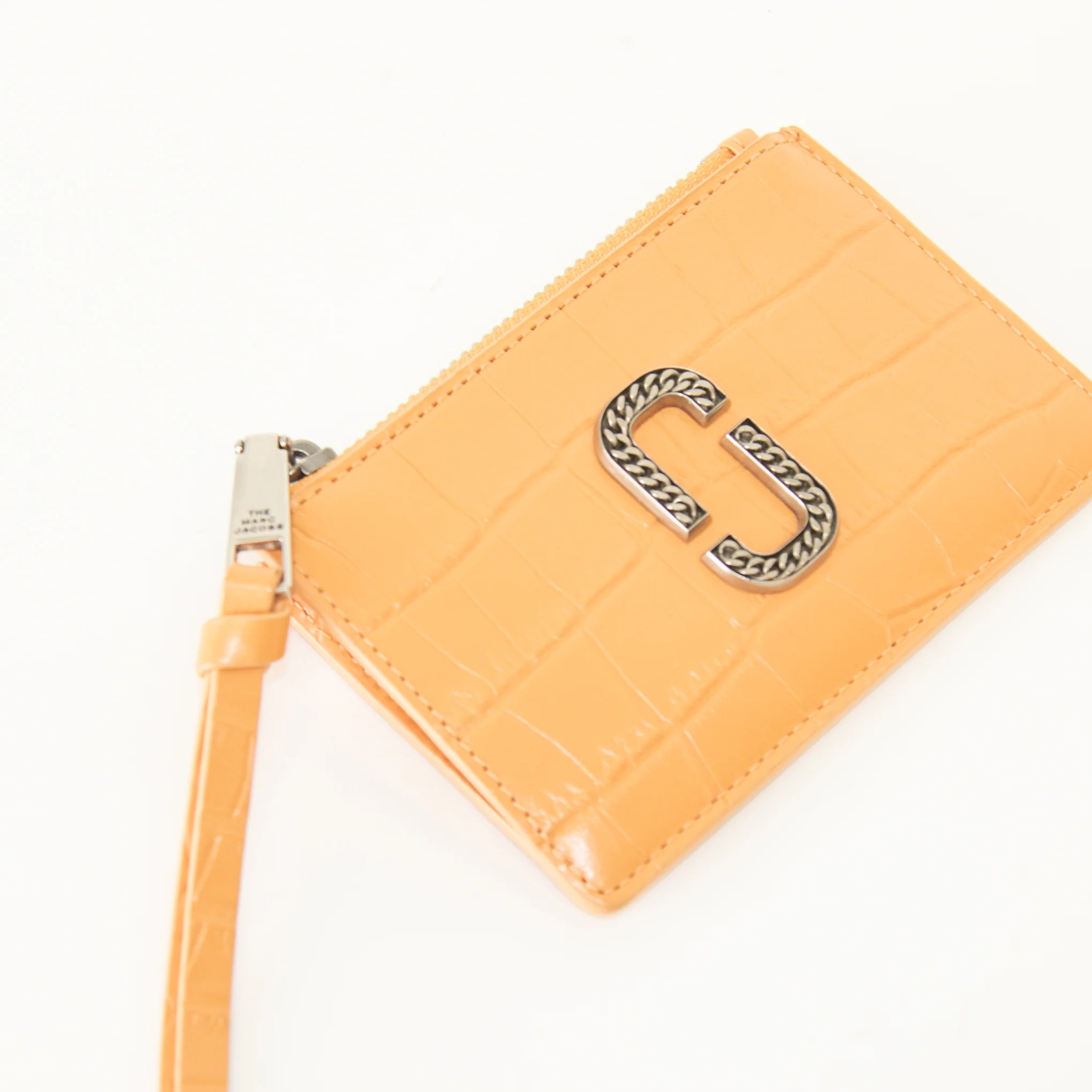 Marc Jacobs Orange Moc Croc Coin Pouch - Image 5