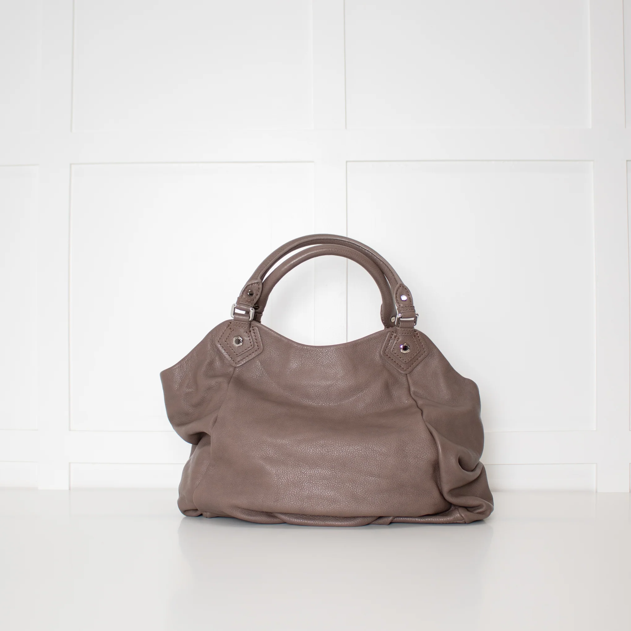 Marc By Marc Jacobs Taupe Q Fran Grainy Leather Tote Bag - Image 4