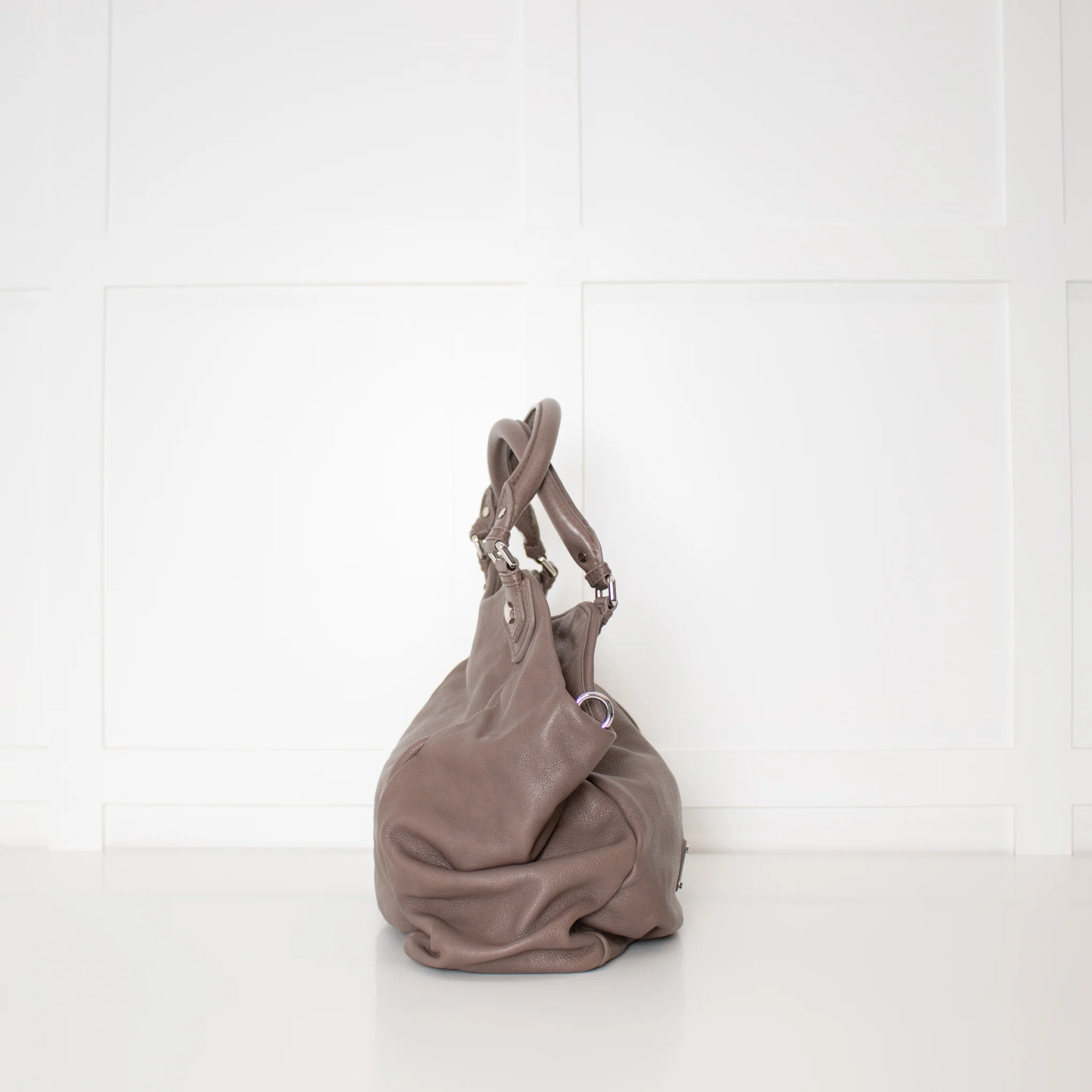 Marc By Marc Jacobs Taupe Q Fran Grainy Leather Tote Bag - Image 5