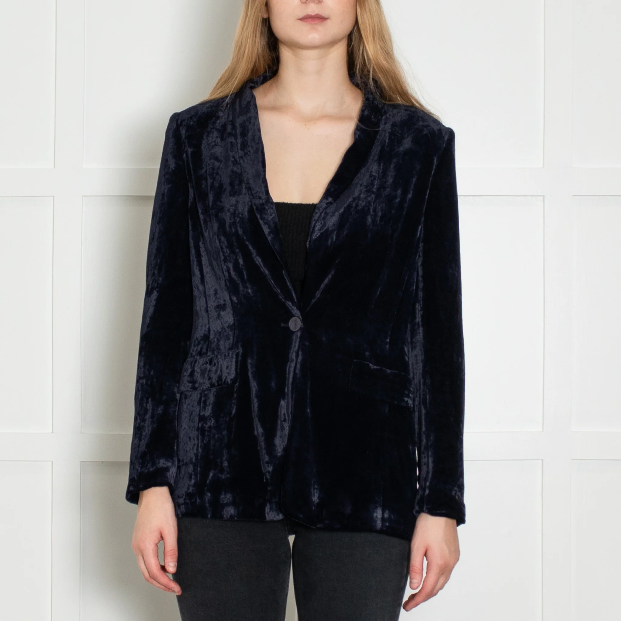 Marccain Purple Velvet Blazer - Image 2