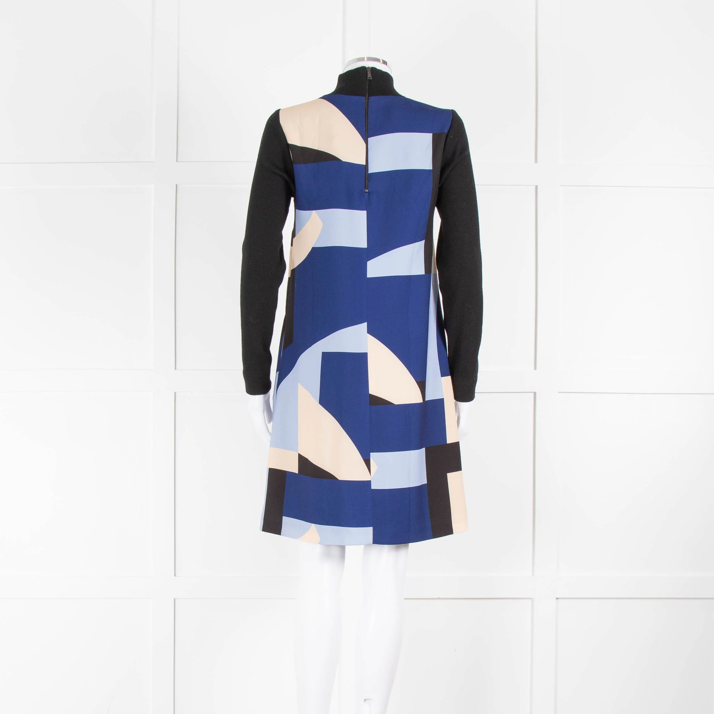 Marella Black Blue Beige Knit Sleeve Tunic Dress - Image 3
