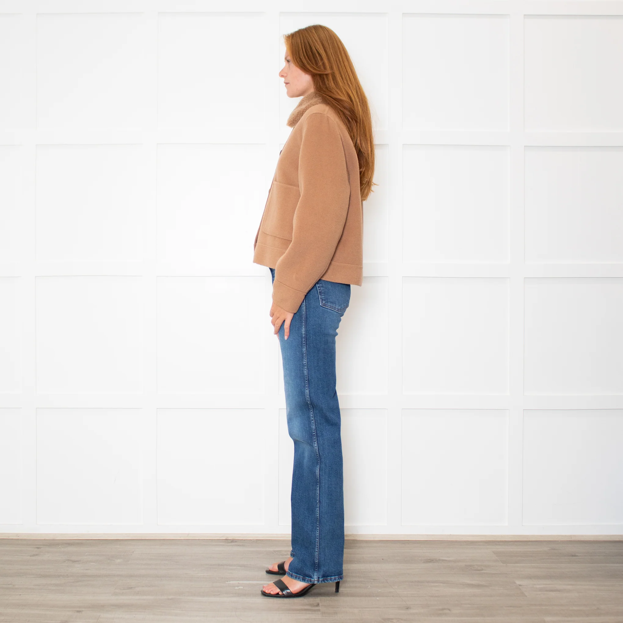 Marella Camel Jacket With Detachable Fur Collar - Image 4