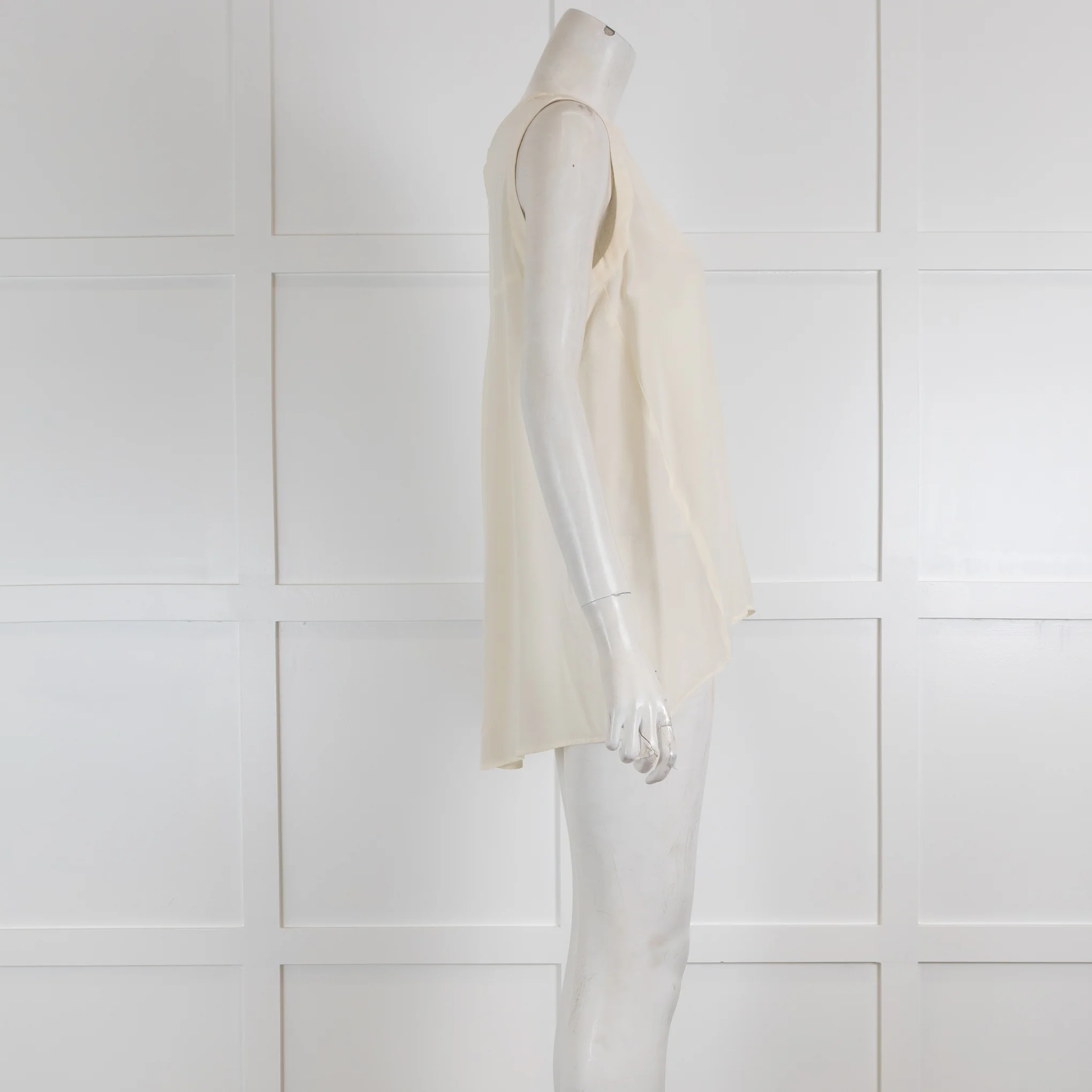 Marella Cream Silky Vest Top - Image 3