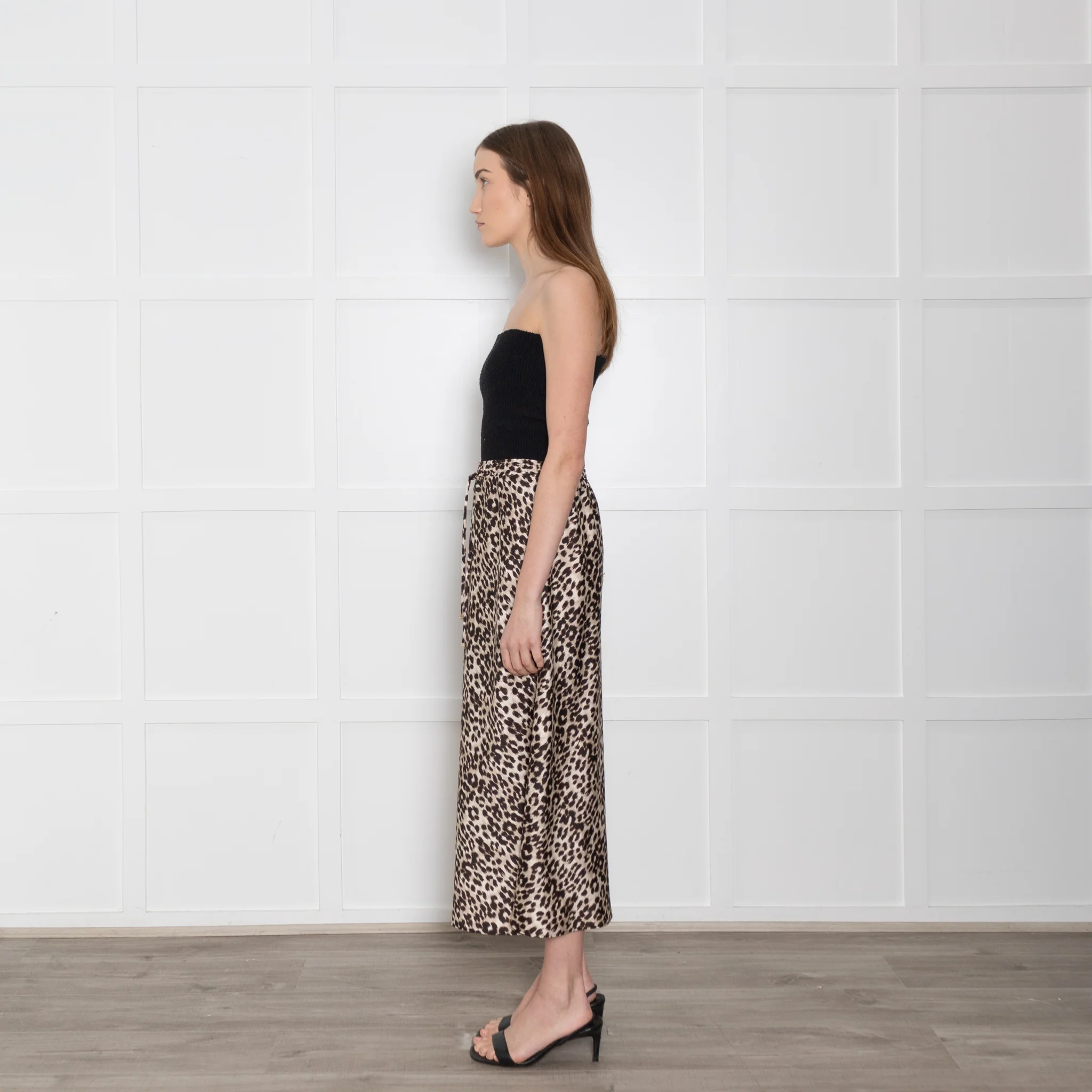 Marella Sport Animal Print Skirt With Drawstring Waist - Image 4