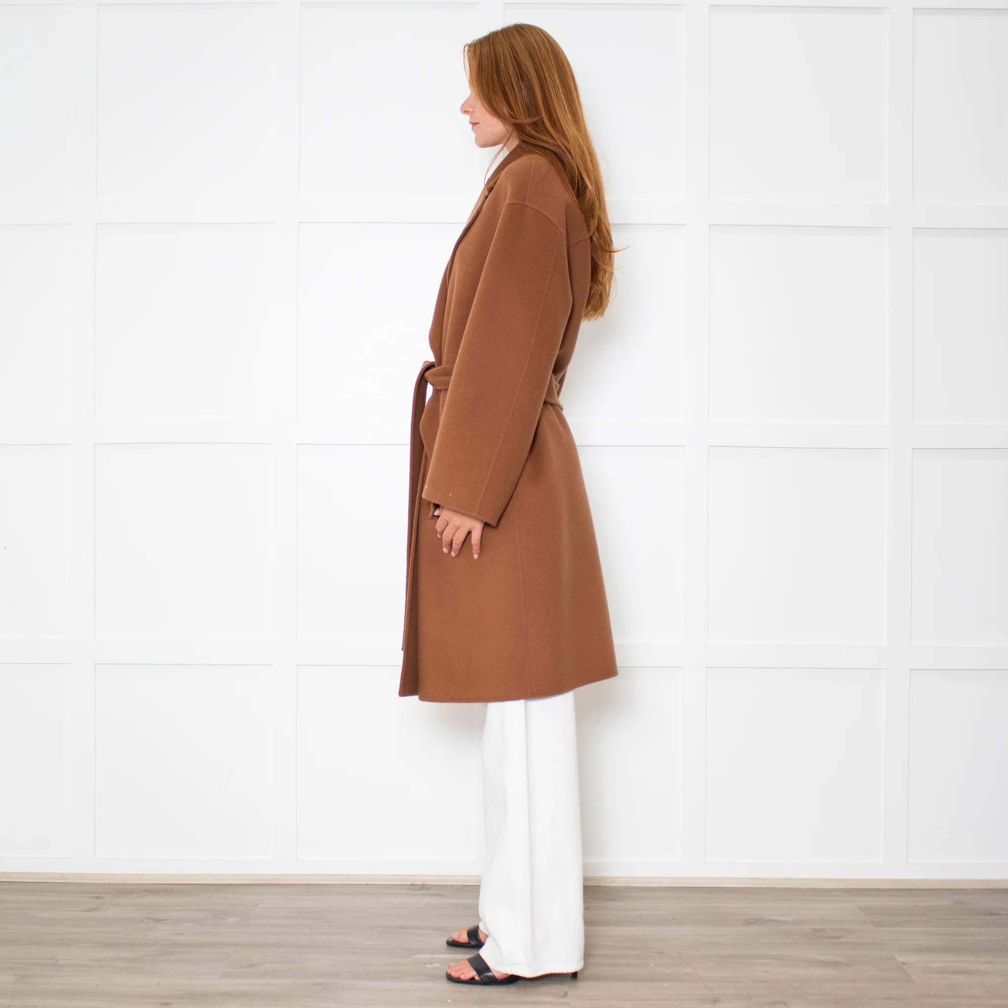 Marella Tan Wool Coat - Image 4