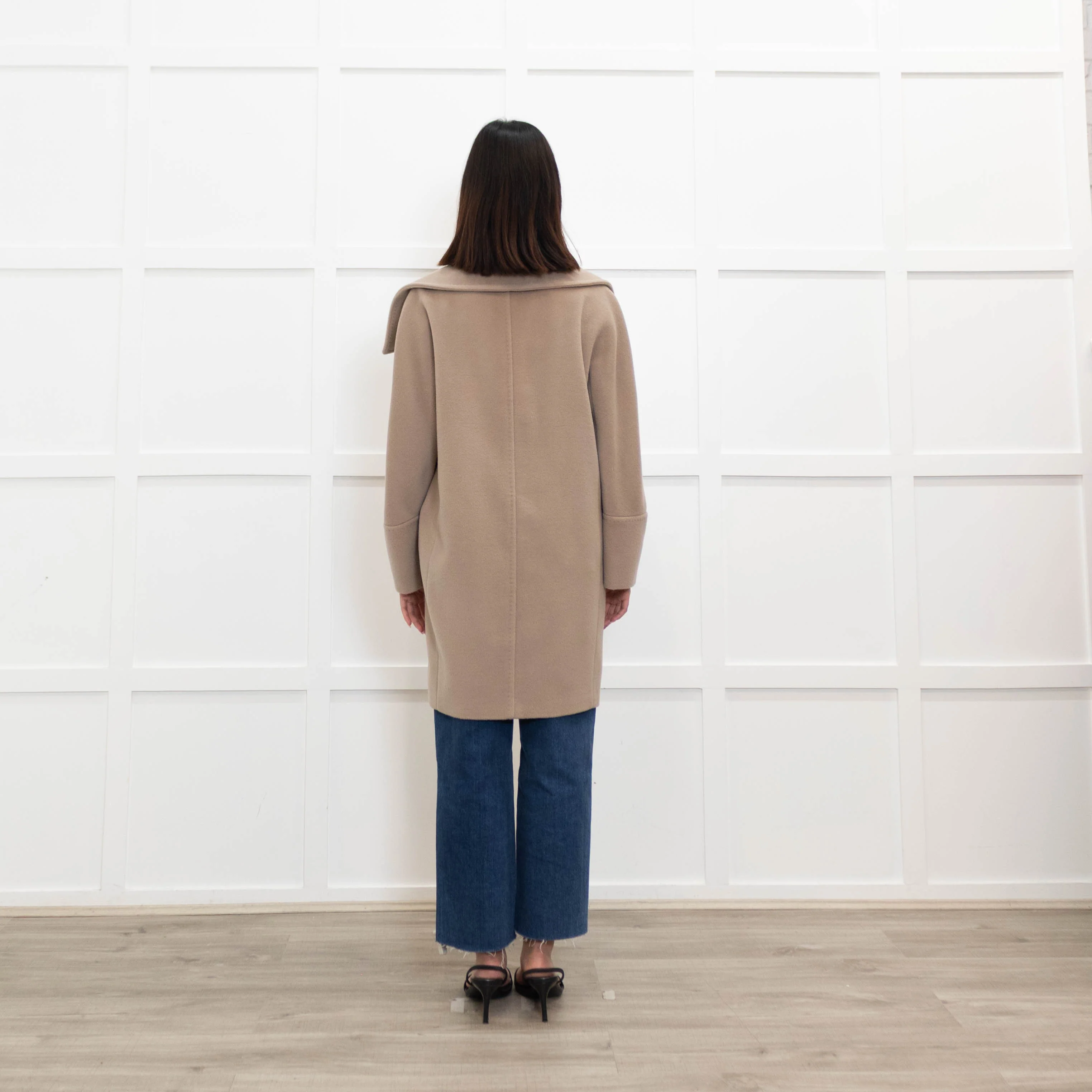 Marella Brown Coat With Funnel Neck - Image 6