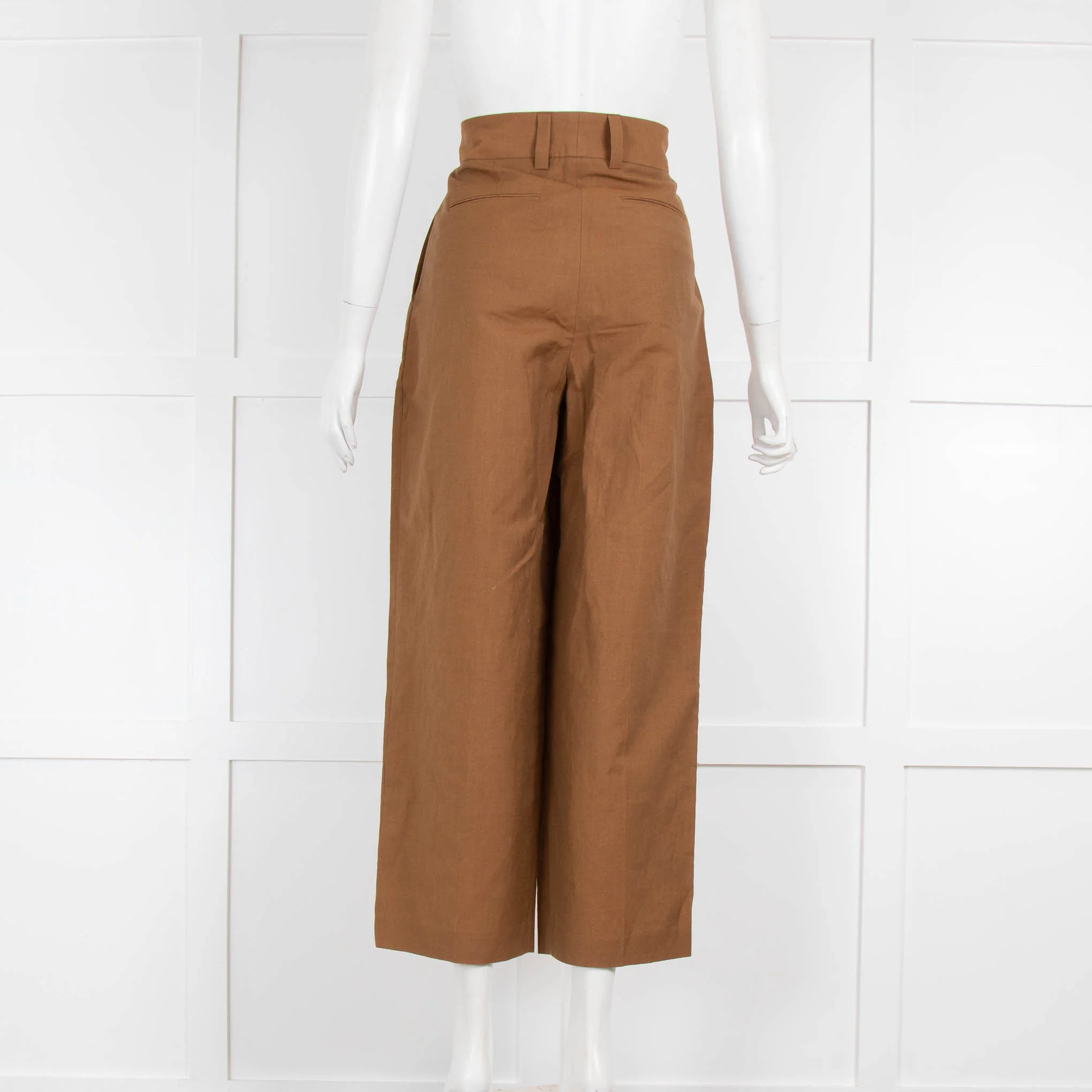 Margaret Howell Brown Wool and Linen Trousers - Image 2