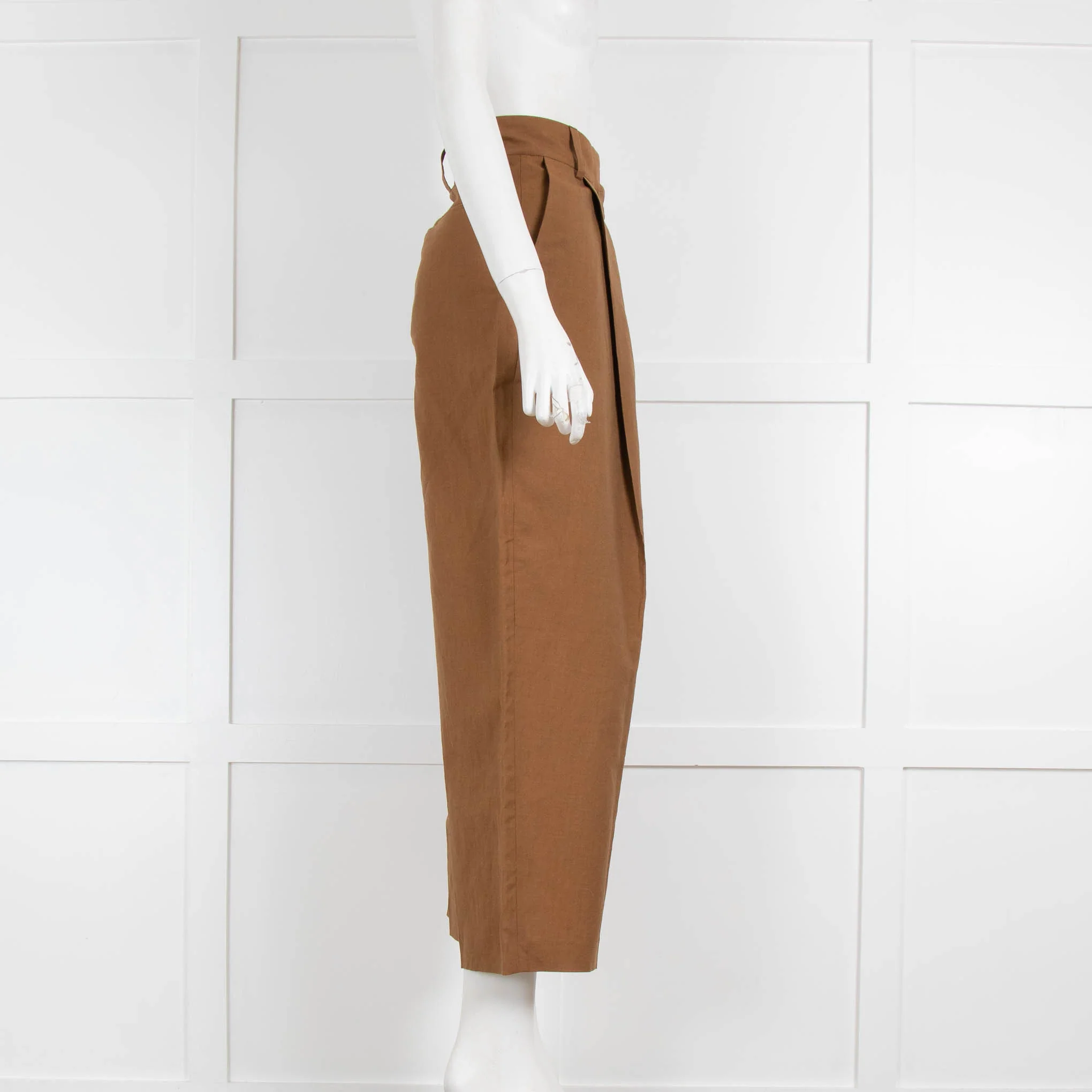Margaret Howell Brown Wool and Linen Trousers - Image 3