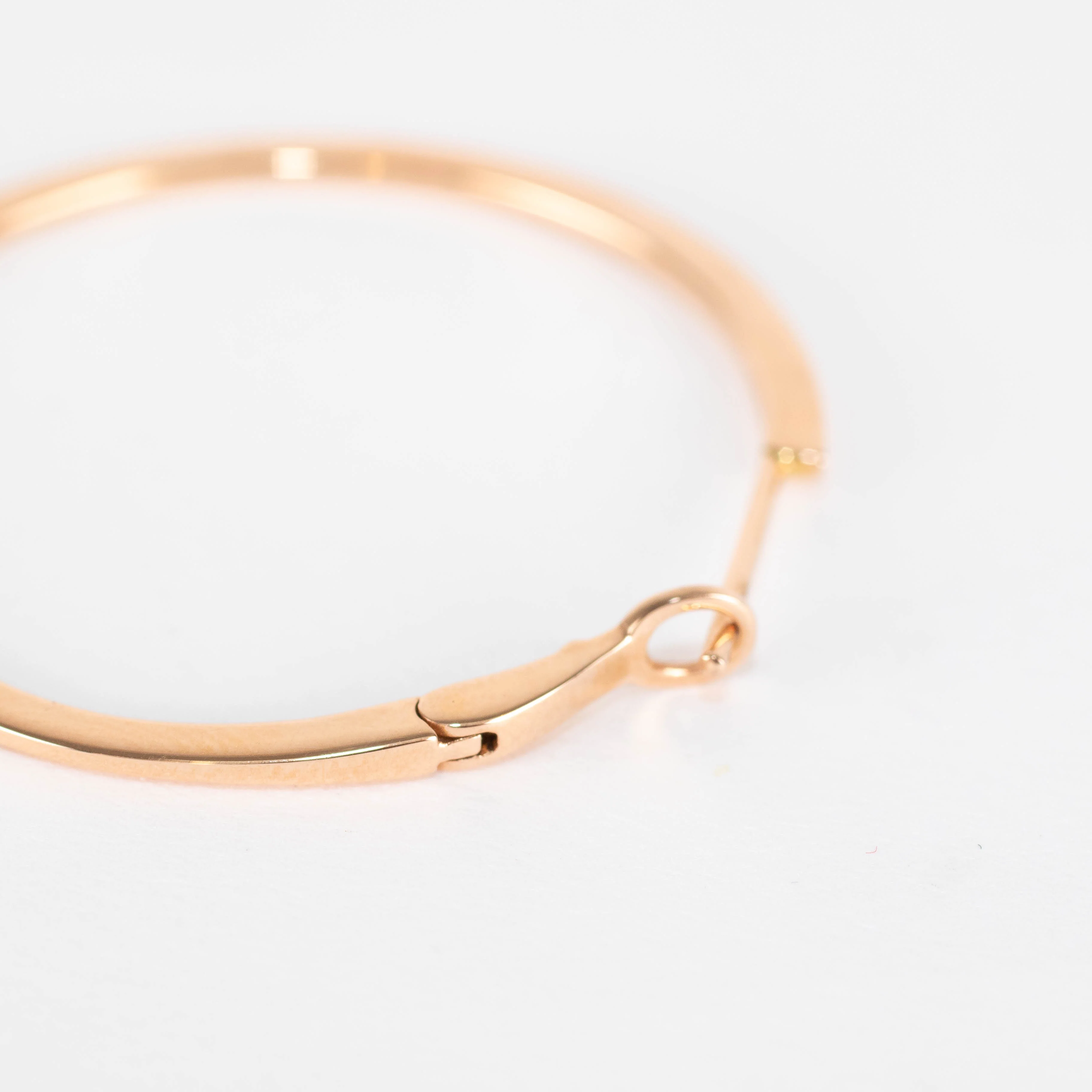 Maria Tash 31mm Rose Gold Single Flat Hoop Earring - Image 8
