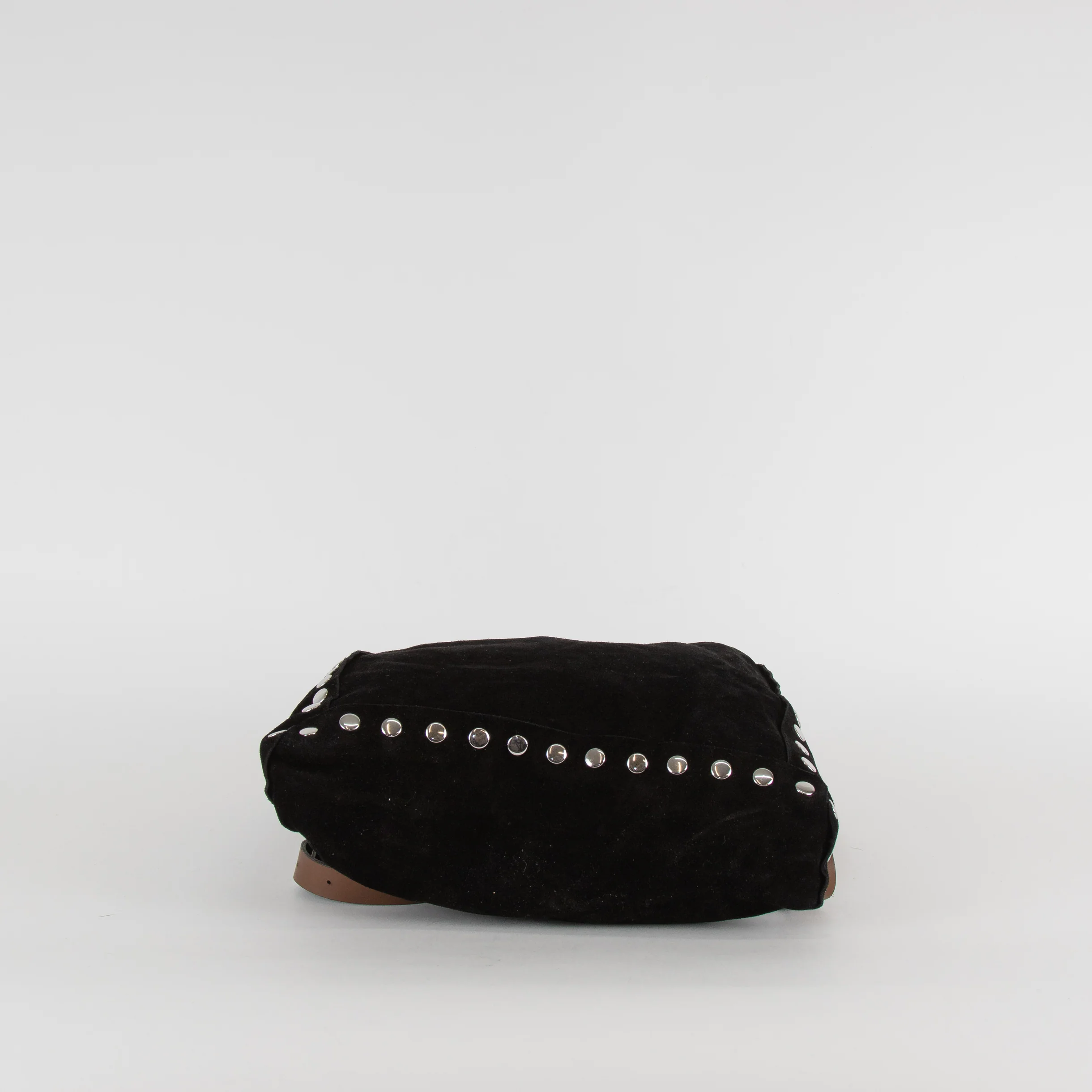 Marni Black Suede Tote Bag With Silver Studs - Image 6
