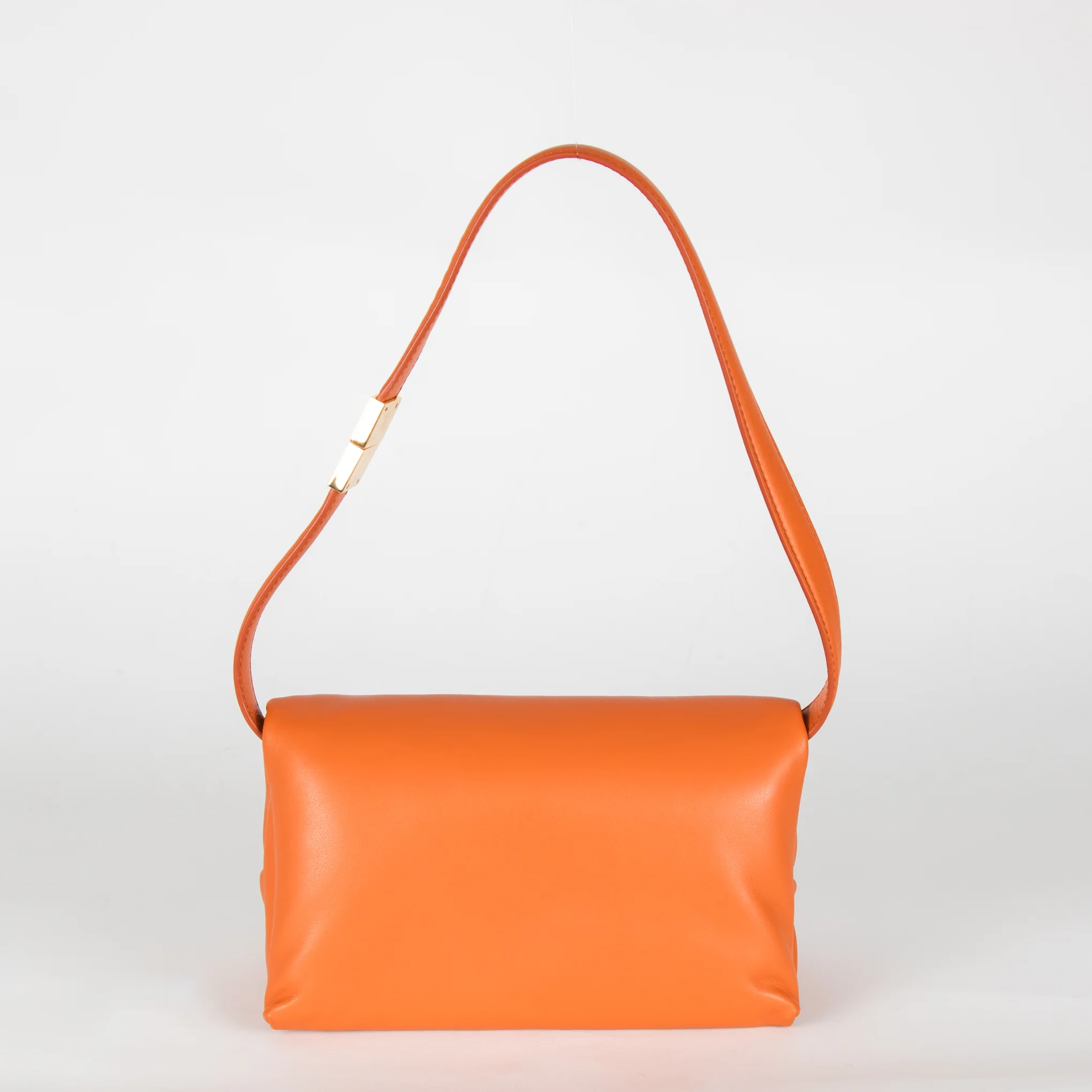 Marni Orange Small Prisma Leather Shoulder Bag - Image 3