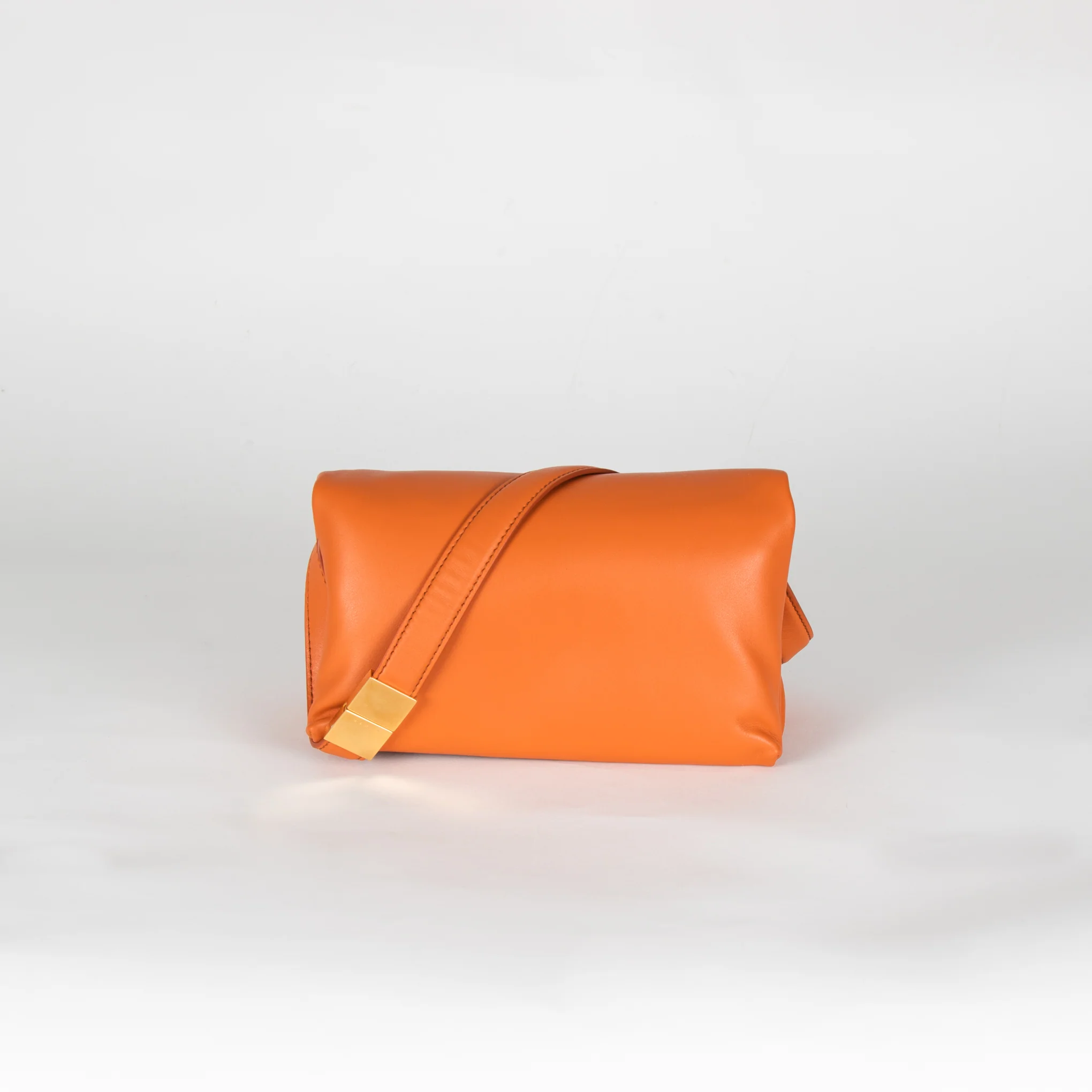 Marni Orange Small Prisma Leather Shoulder Bag - Image 4