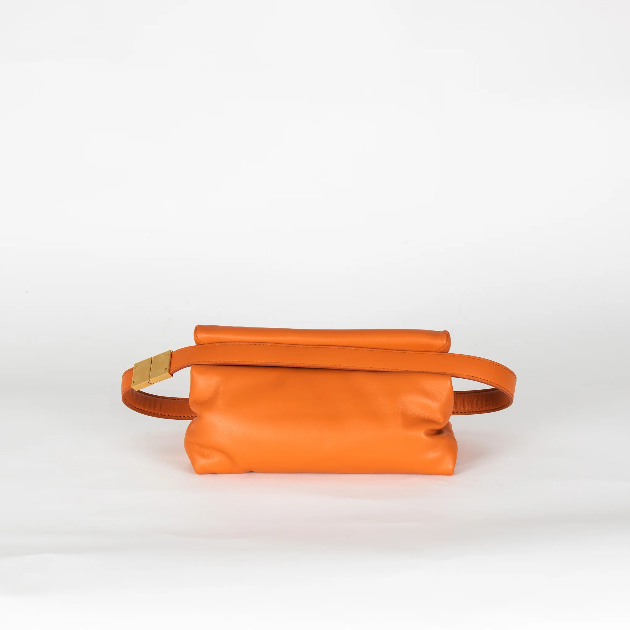 Marni Orange Small Prisma Leather Shoulder Bag - Image 8