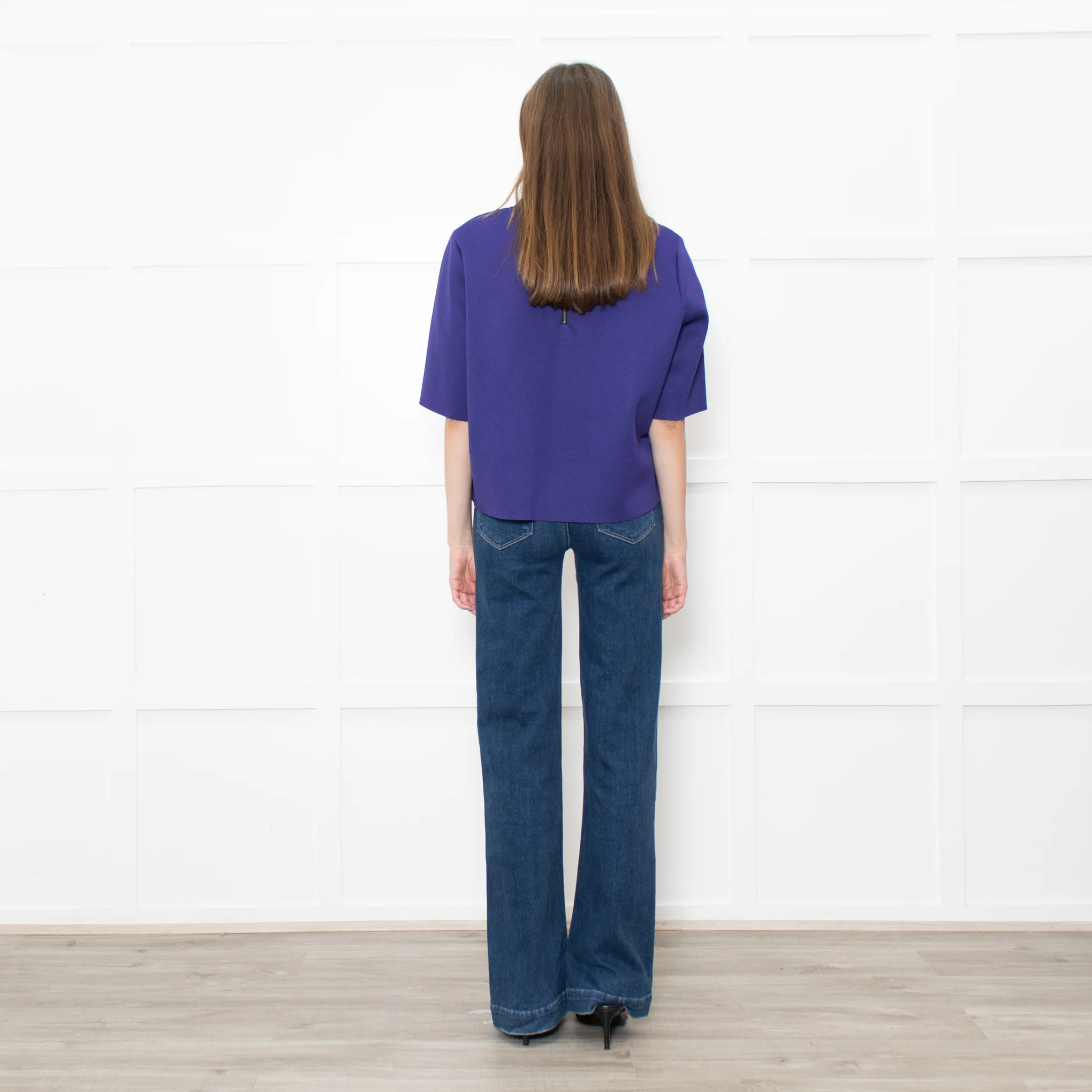 Marni Purple Zip Up Short Sleeve Oversized Top - Image 5