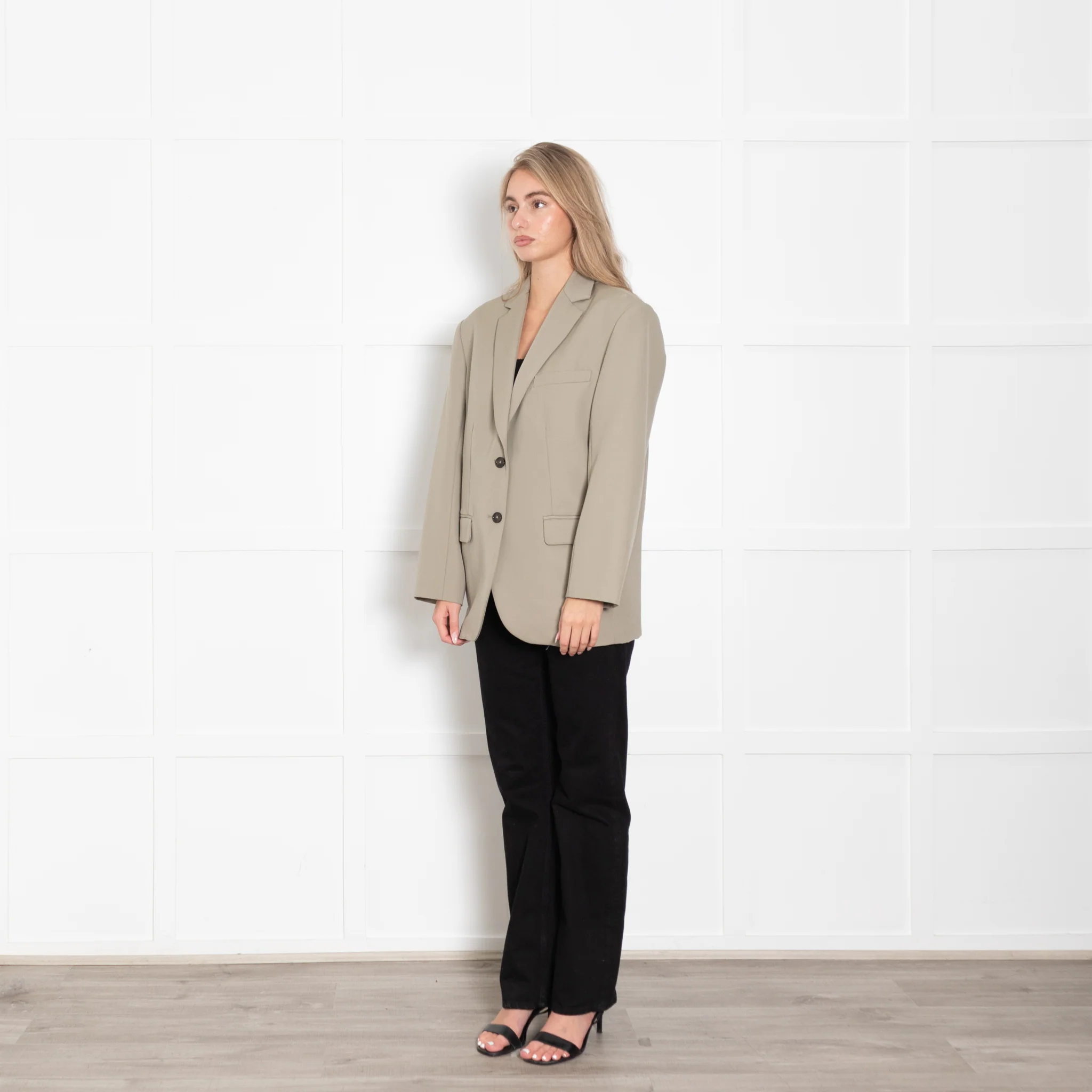 Marni Taupe Black Colour Block Jacket - Image 3