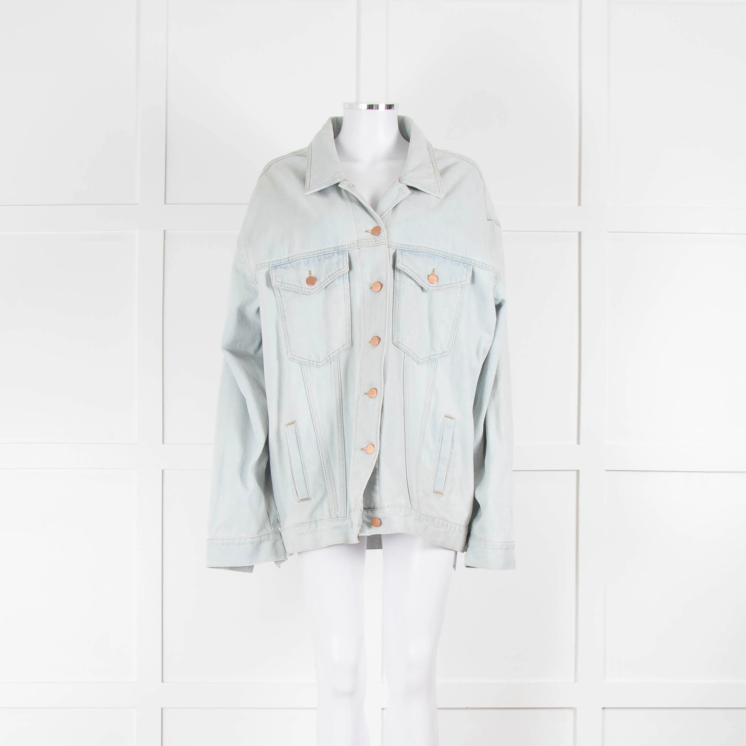 Martine Rose Pale Denim Embroidered Back Jacket