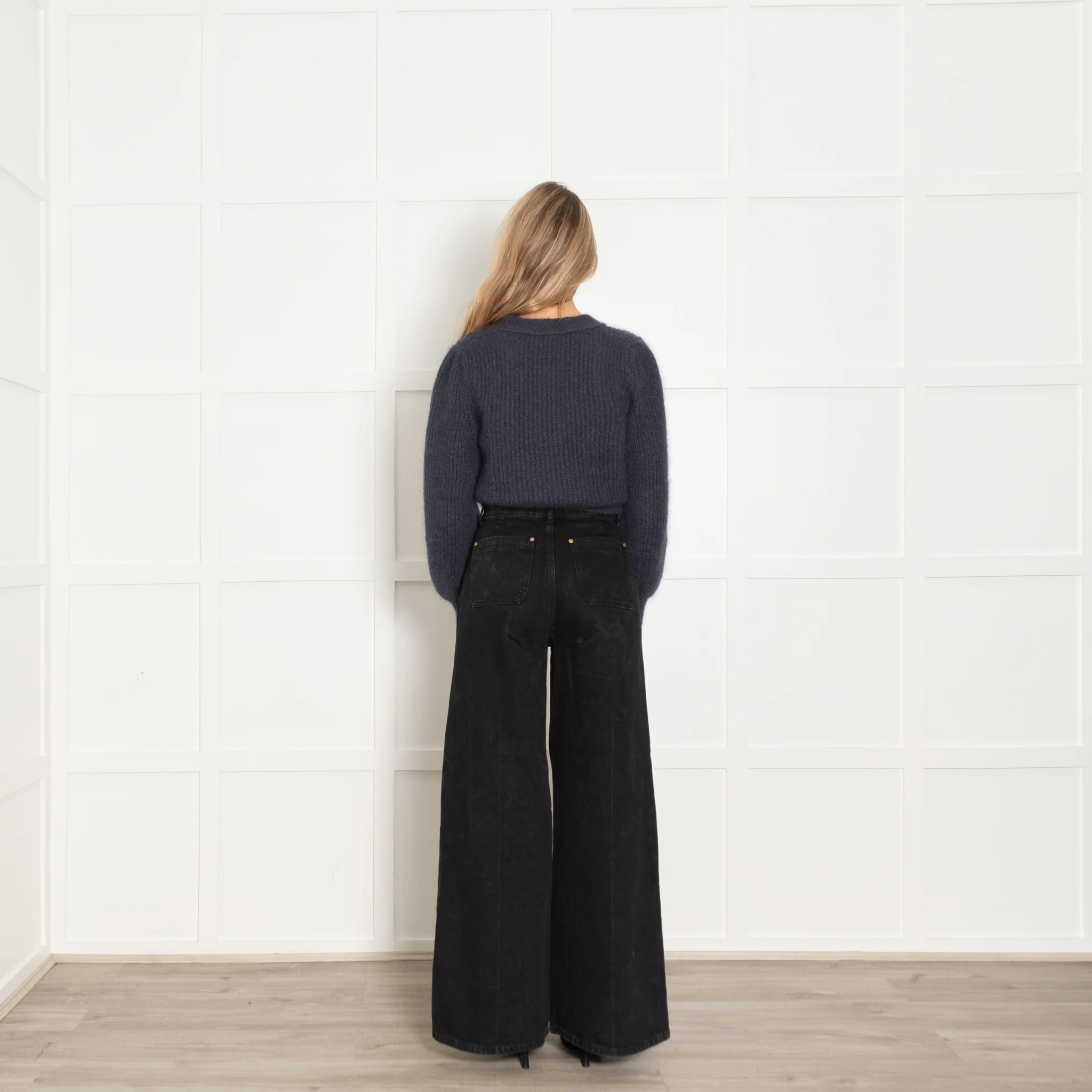 Masscob Blue Mohair Cropped Cardigan - Image 5