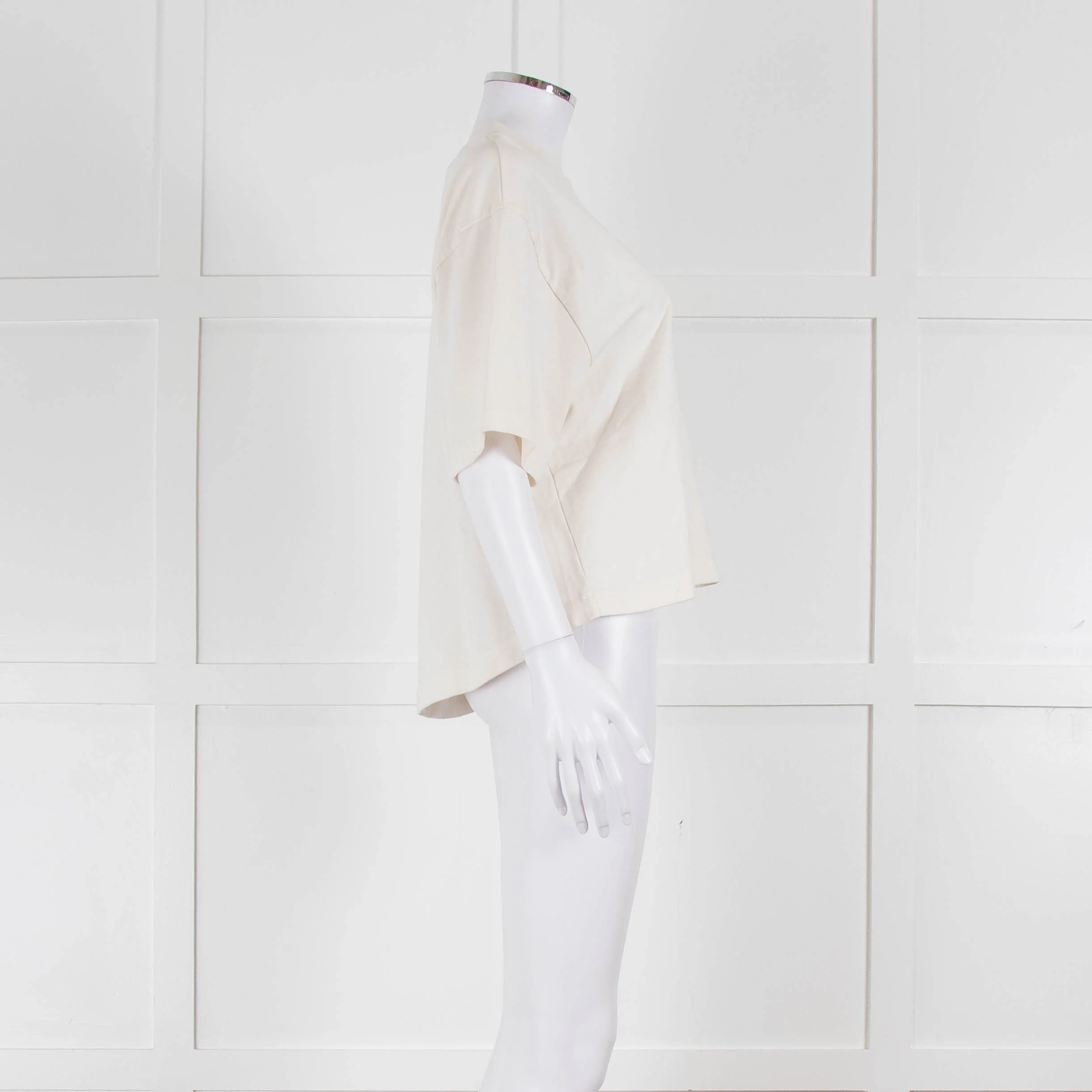 Masscob Cream Oversized T Shirt - Image 3