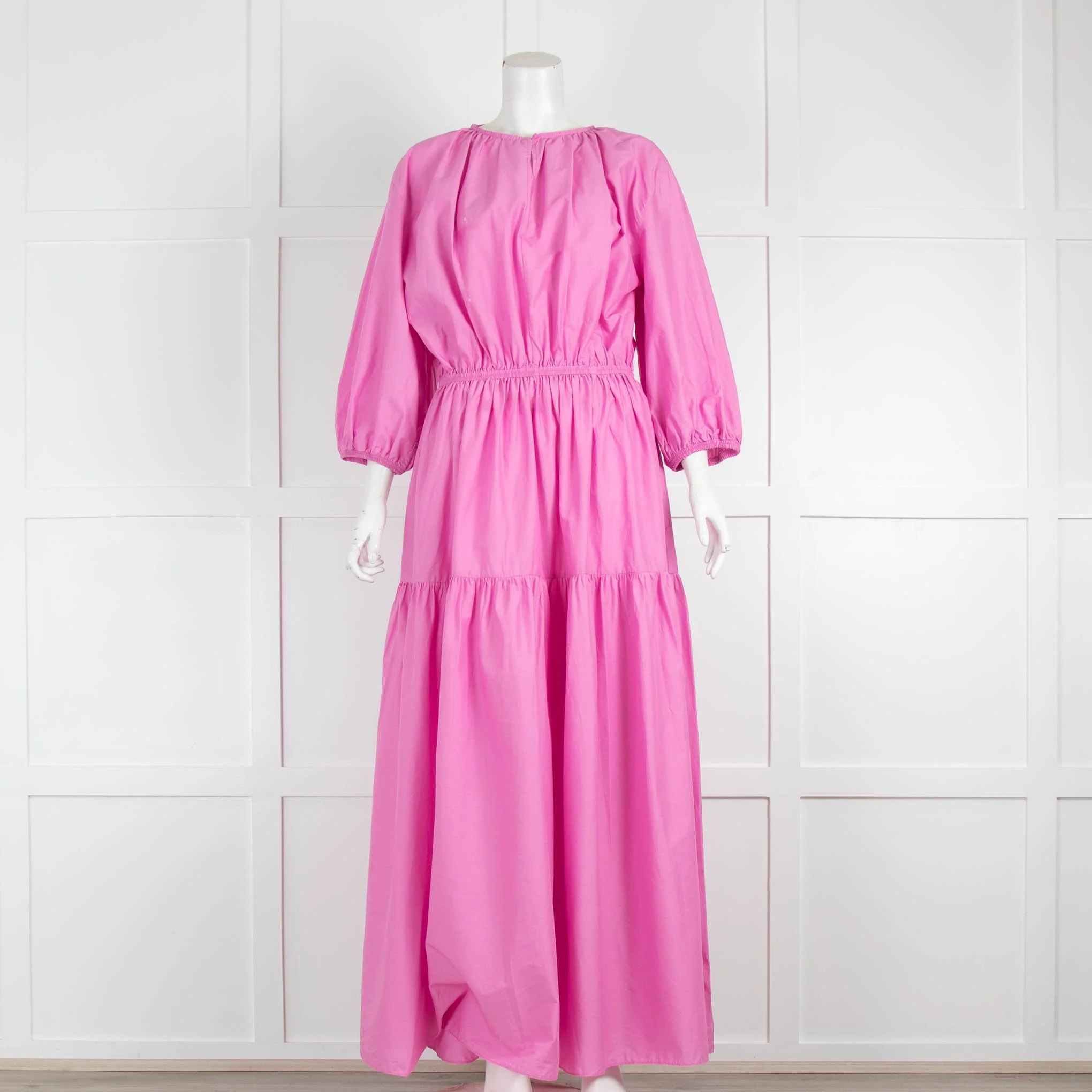 Matteau Purple Tiered Crew Dress