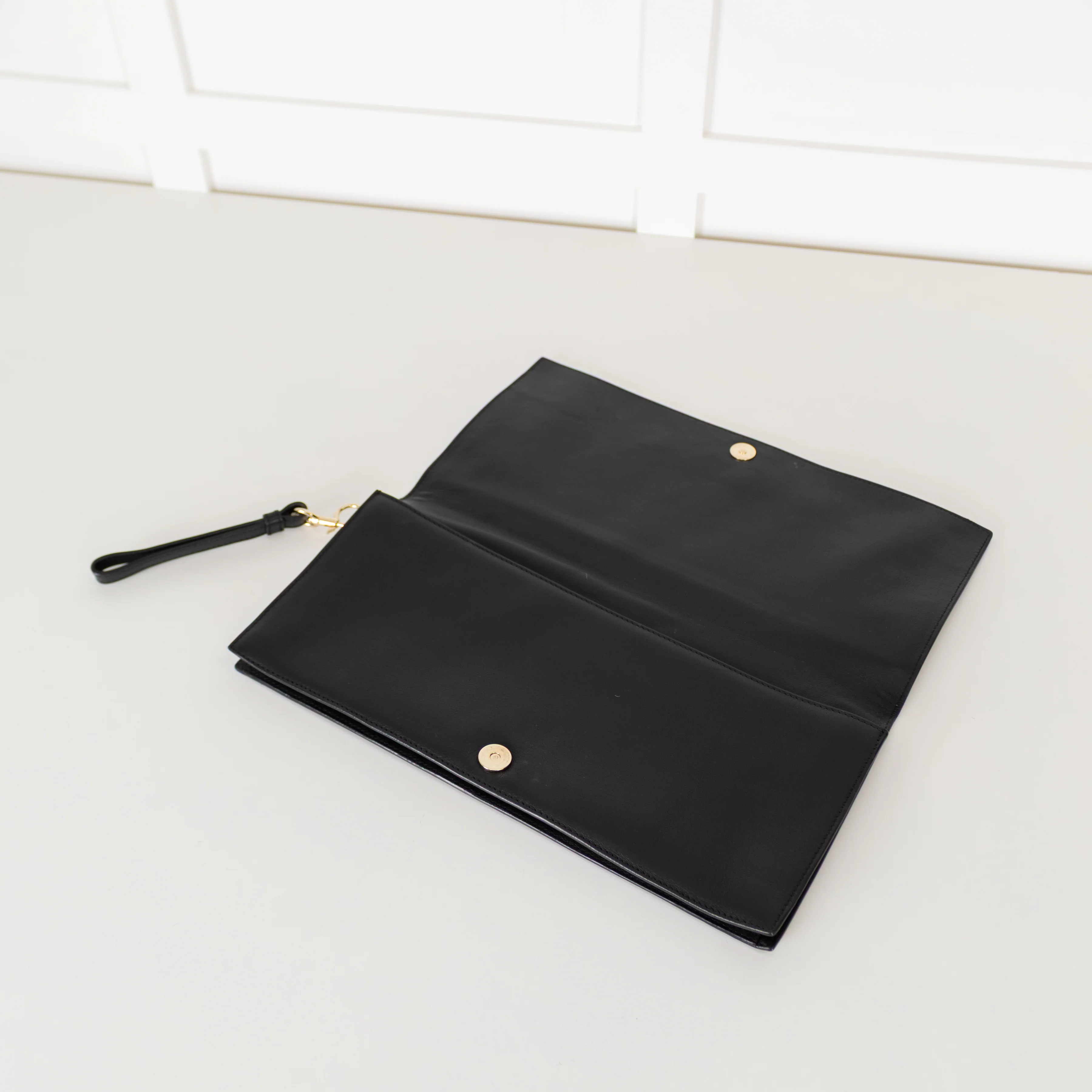 Max Mara Black Grey Animal Ponyskin Large Clutch - Image 3