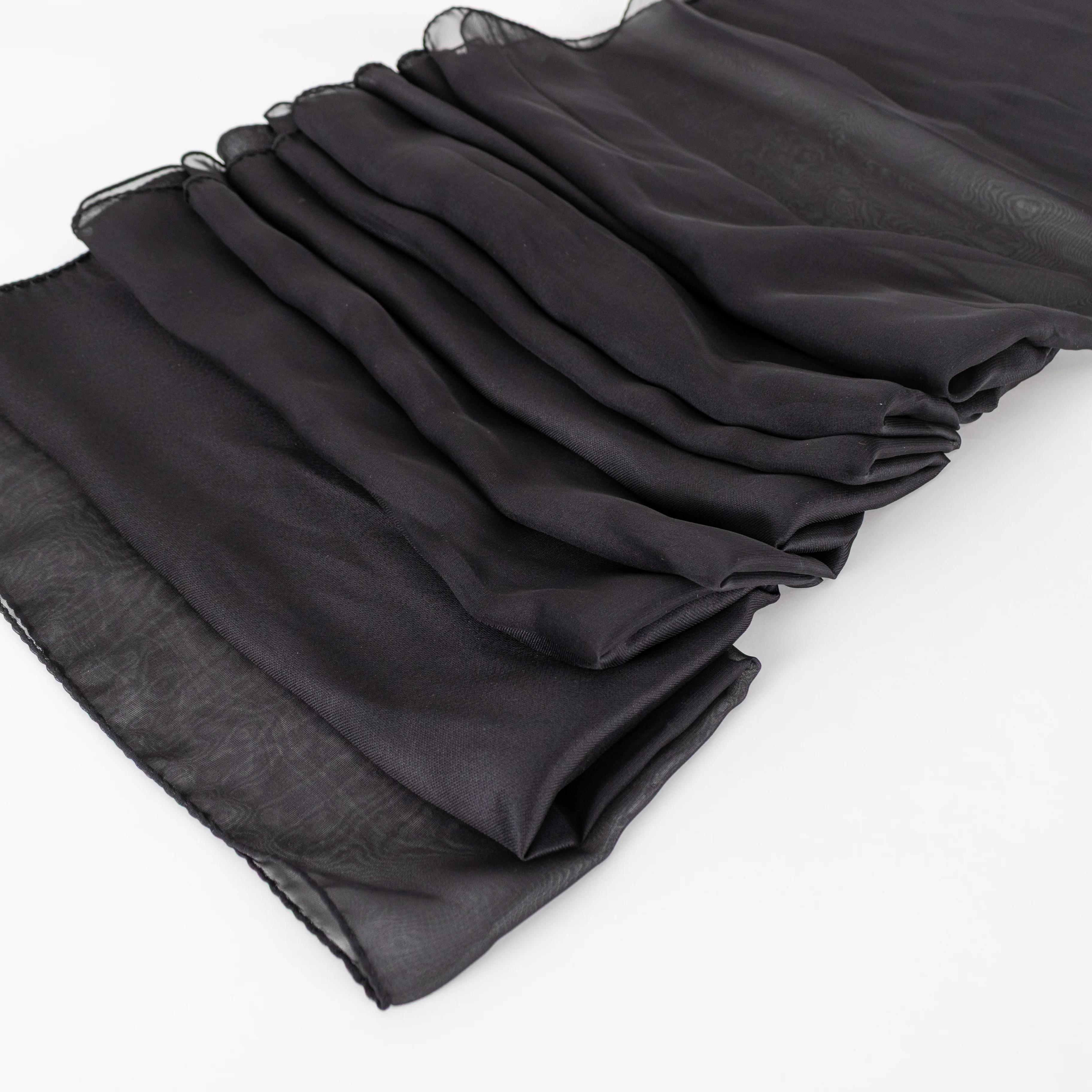 Max Mara Black Silk Scarf - Image 7