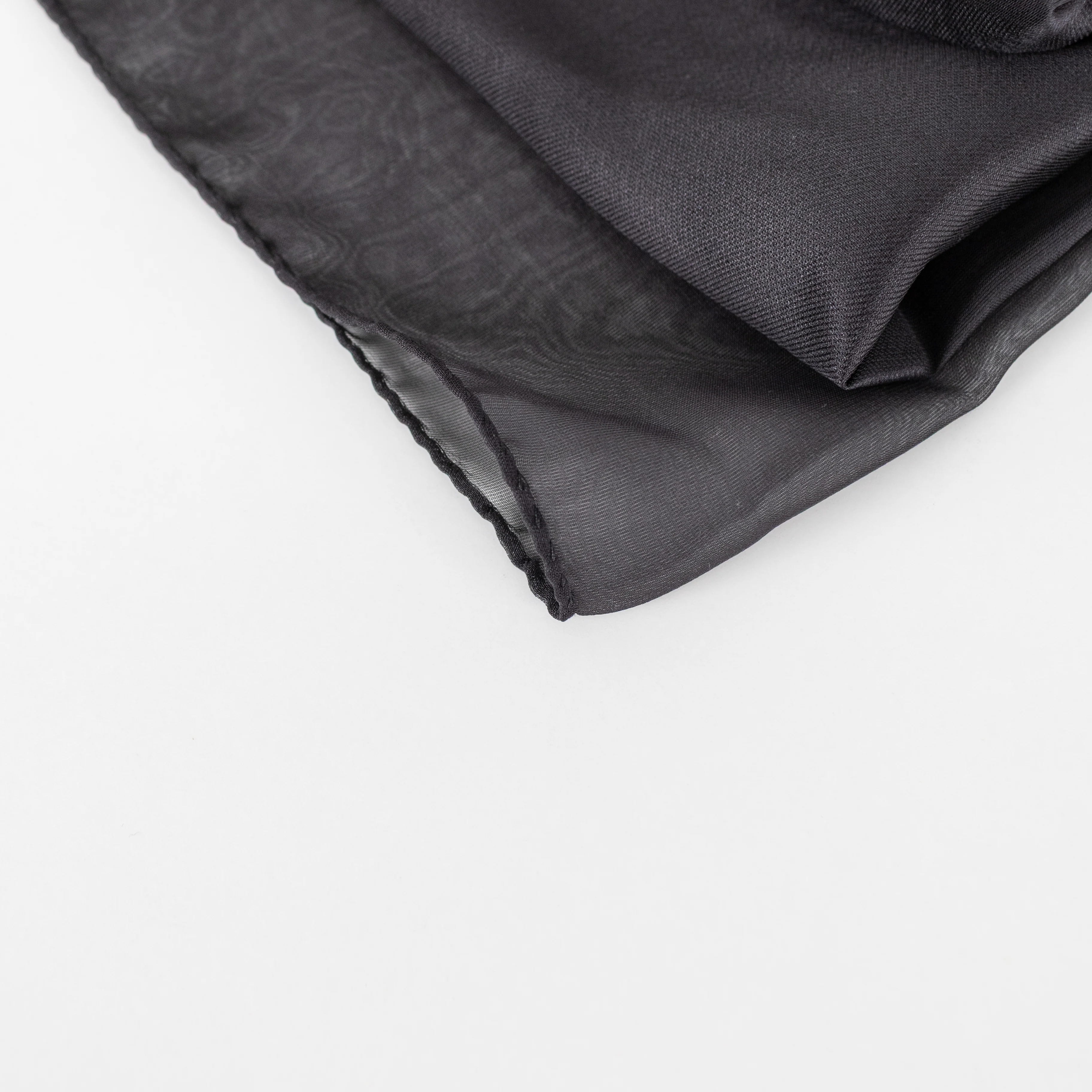 Max Mara Black Silk Scarf - Image 9