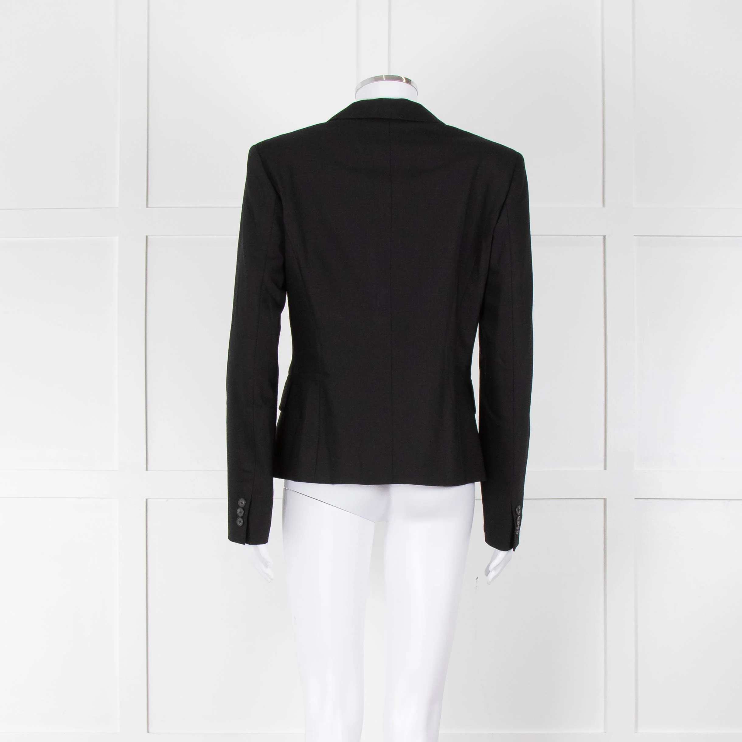 Max Mara Black Single Breasted Short Blazer Jacket - Image 5
