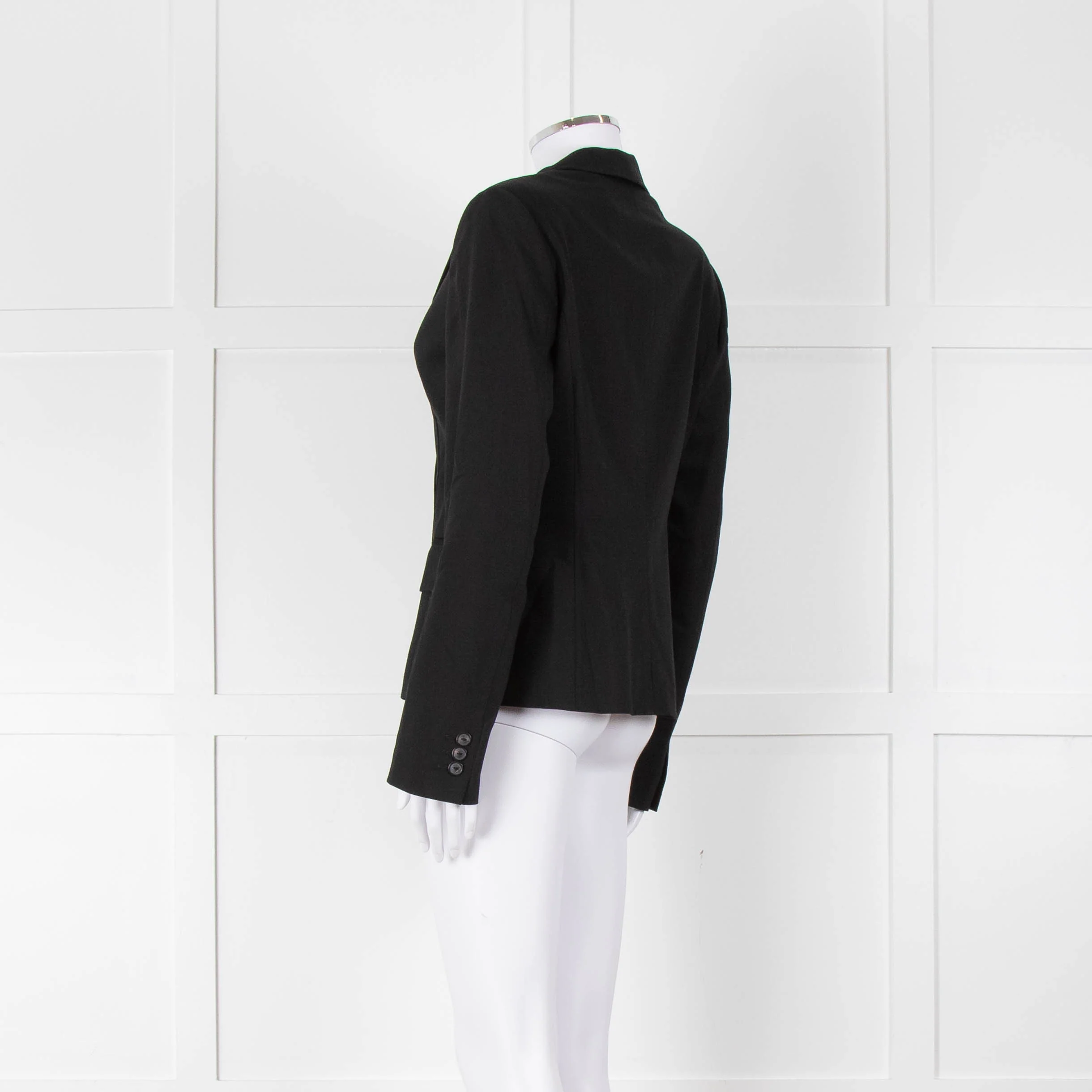 Max Mara Black Single Breasted Short Blazer Jacket - Image 6