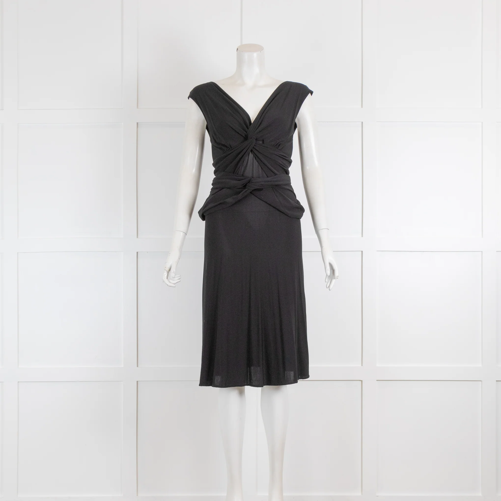 Max Mara Black Twist Detail Dress